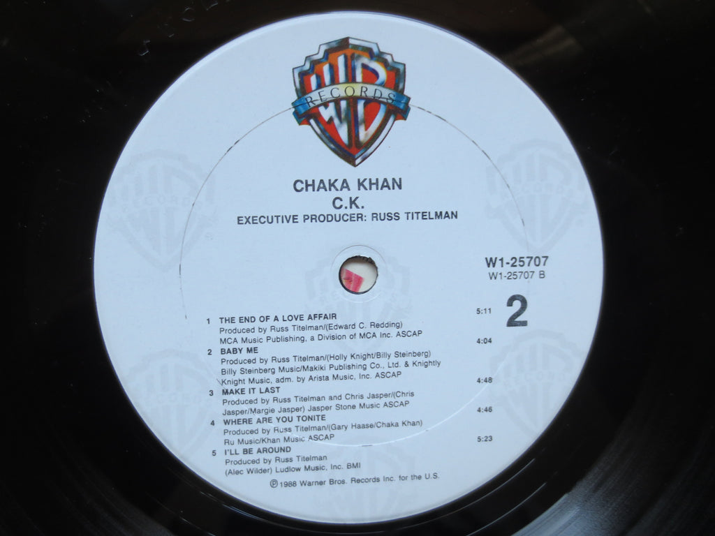 CHAKA KHAN, ck, Chaka Khan Record, Chaka Khan Album, Chaka Khan Vinyl, Disco Records, Disco Albums, Disco Lp, 1988 Records