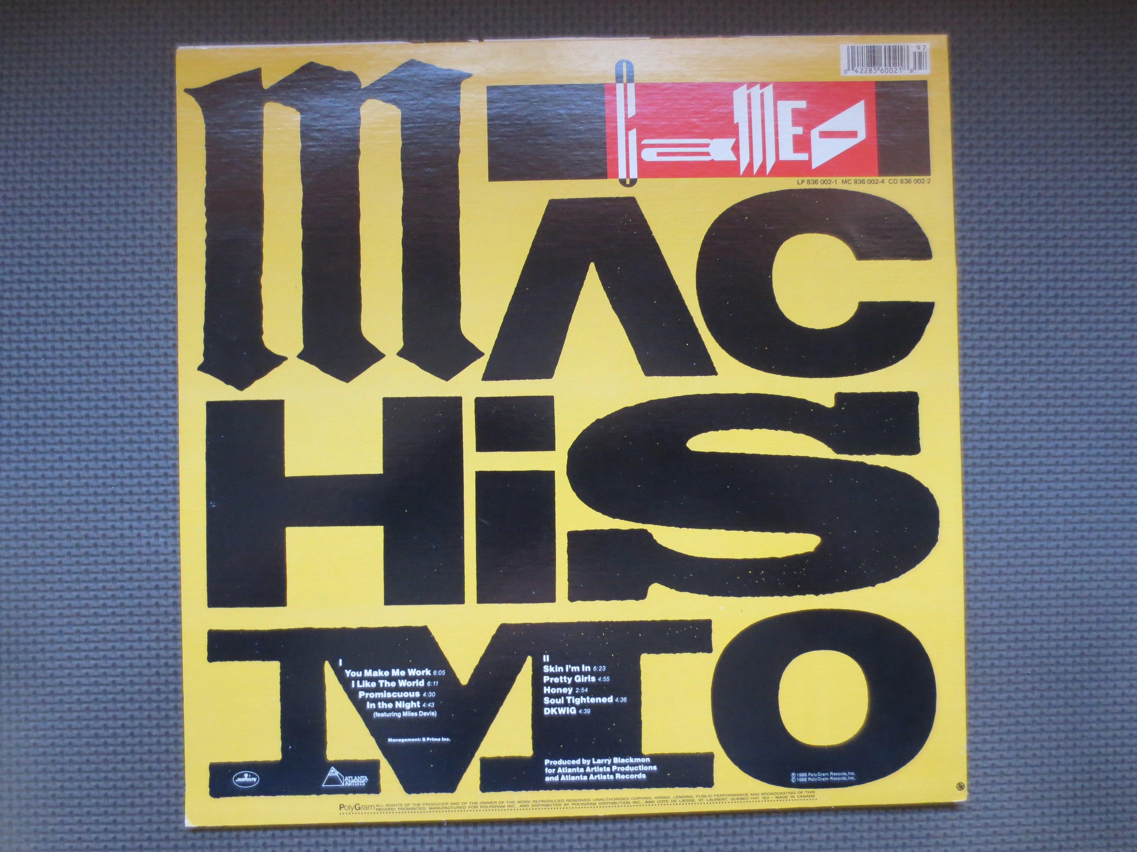 MACHISMO, CAMEO, Machismo Record, Machismo Albums, Soul Record, Funk lp, Machismo Lp, Funk, Soul, Rock Record, 1988 Records