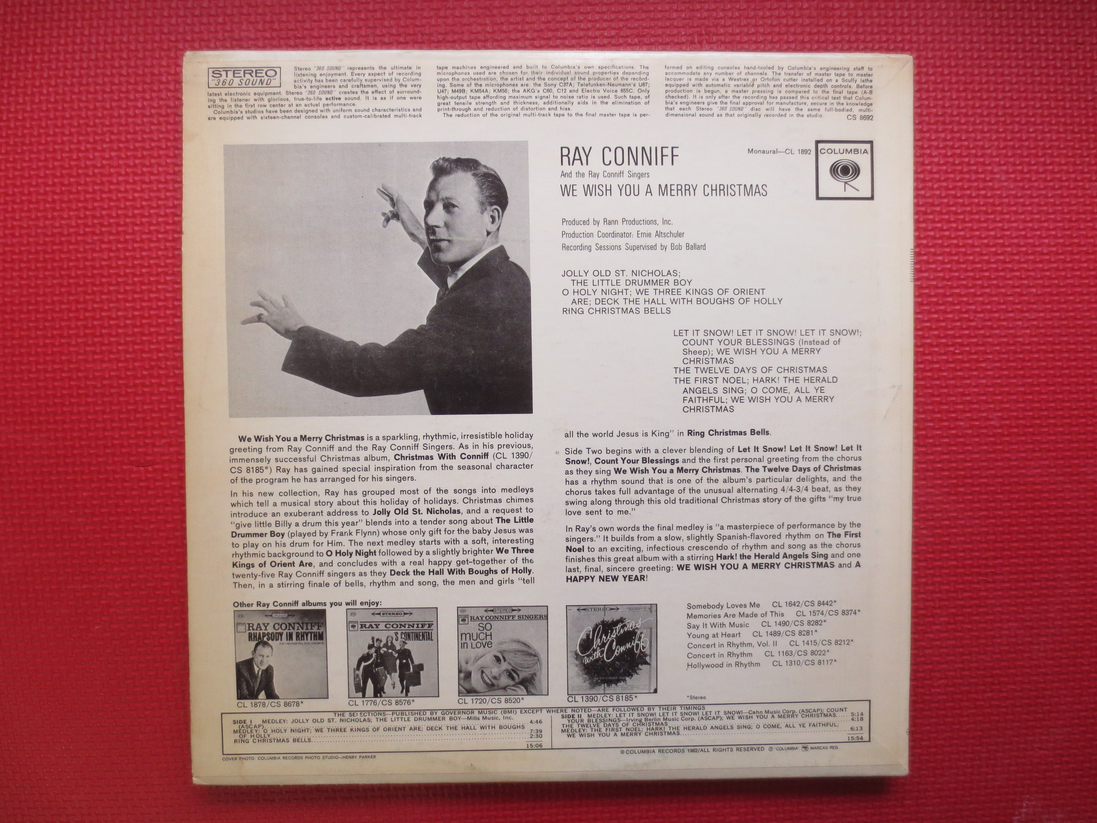 Ray Conniff Singers – We Wish You a Merry Christmas (1962) Vinyl LP