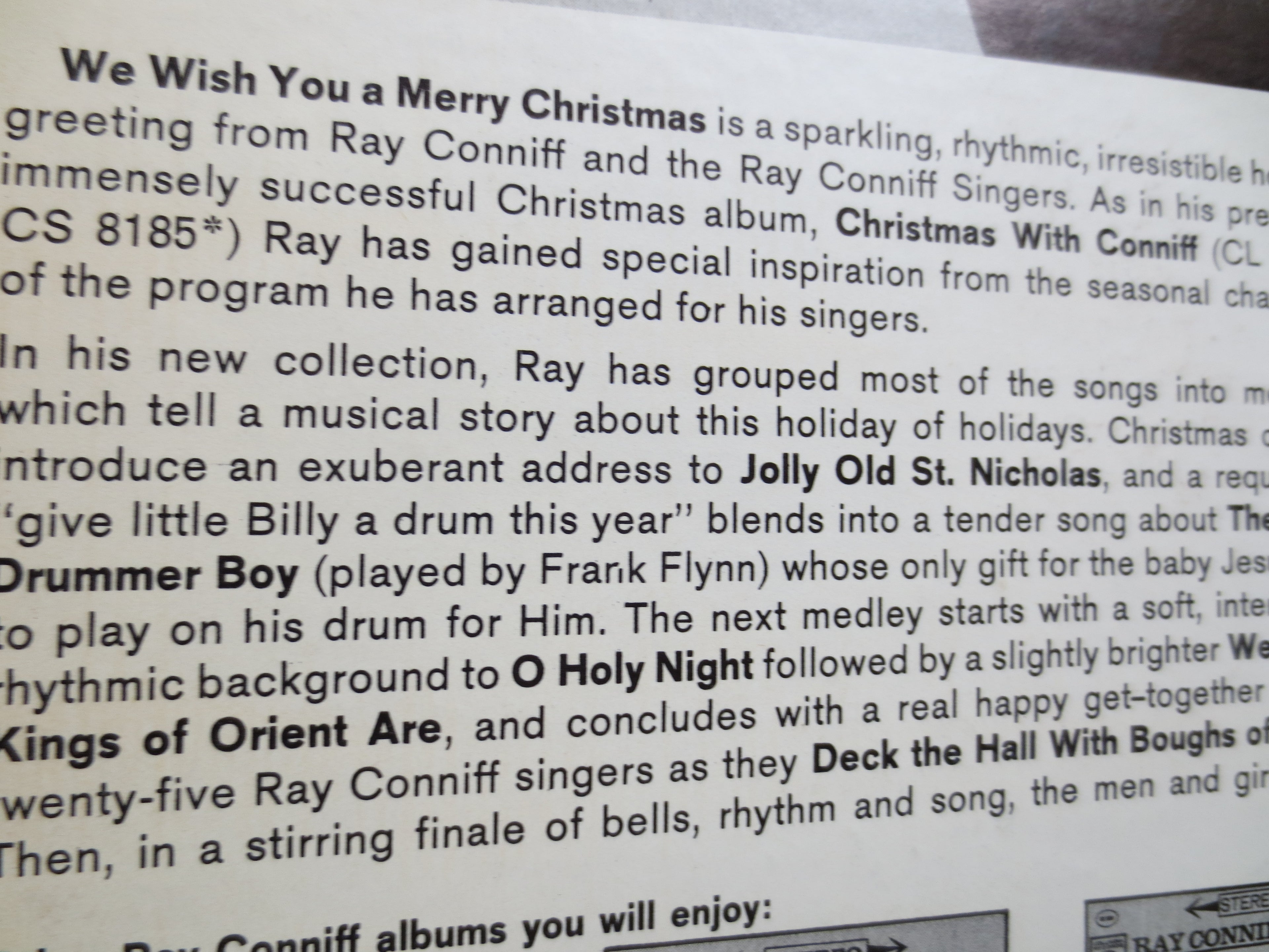 Ray Conniff Singers – We Wish You a Merry Christmas (1962) Vinyl LP