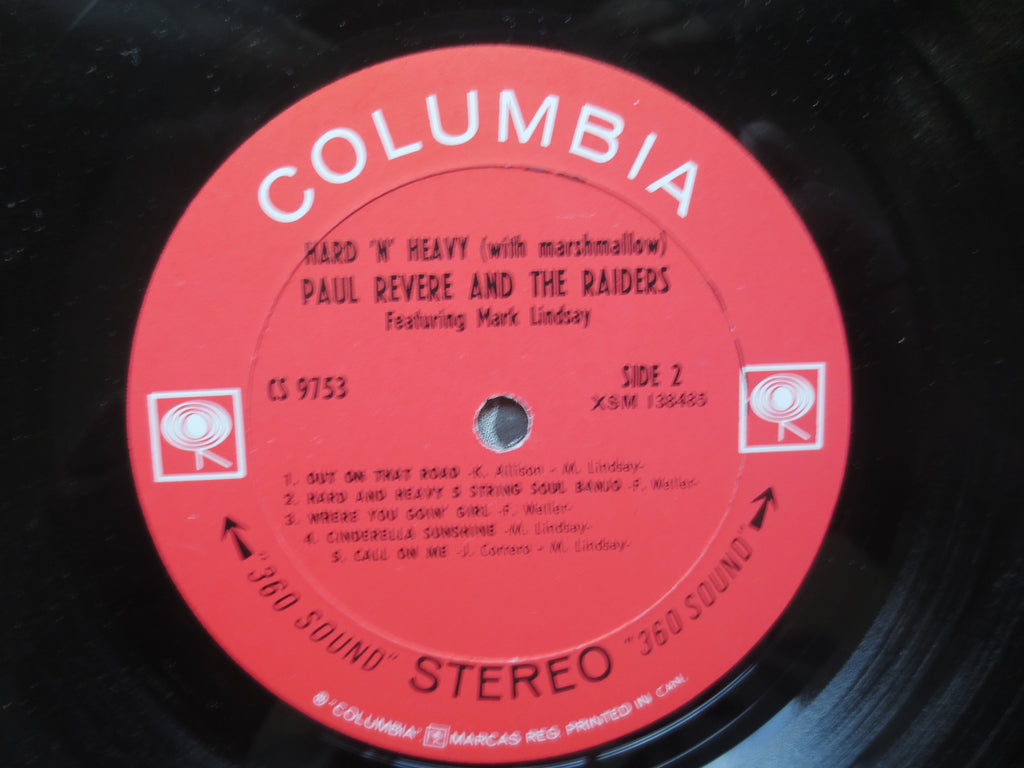 PAUL REVERE & The RAIDERS, Hard and Heavy, Vintage Album, 1969 Record, Vinyl Lp
