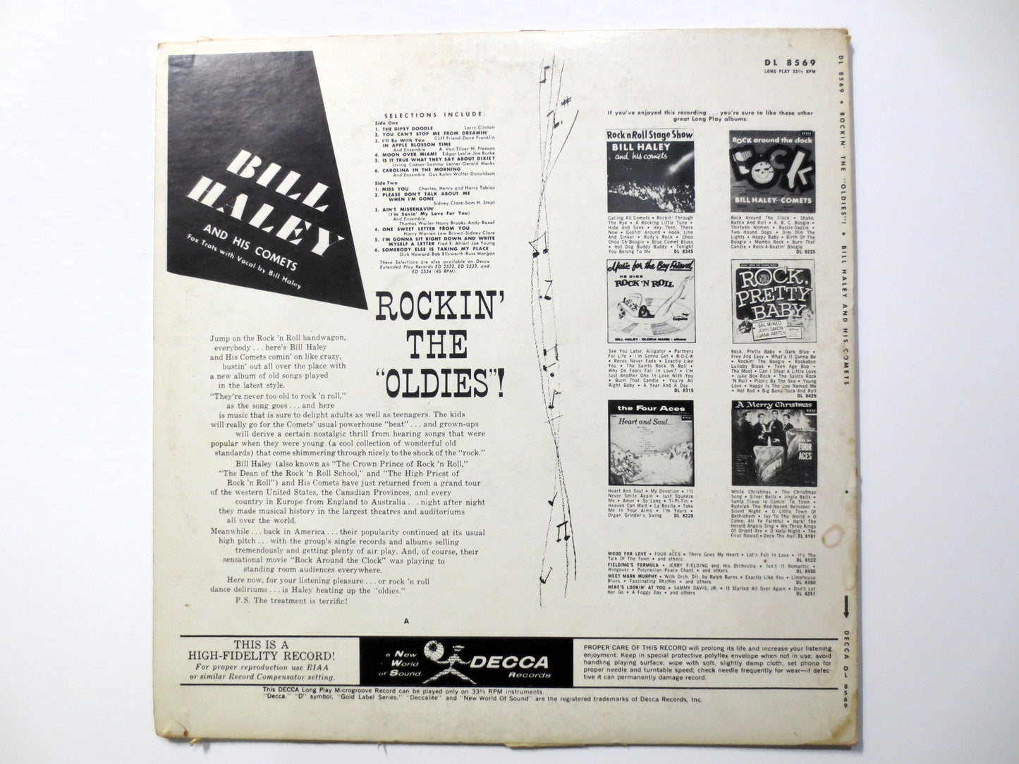 BILL HALEY, and the COMETS, Rockin' the Oldies, Rock and Roll, Bill Haley Record, Bill Haley Lp, Rock and Roll Lp, 1957 Records
