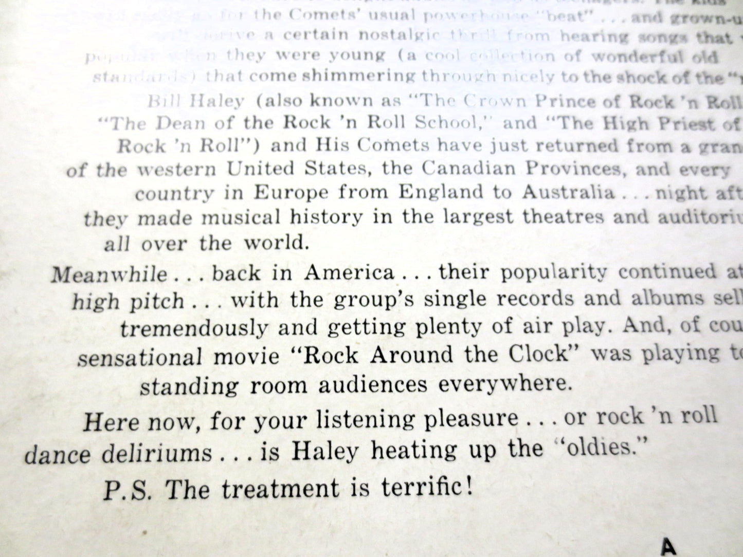 BILL HALEY, and the COMETS, Rockin' the Oldies, Rock and Roll, Bill Haley Record, Bill Haley Lp, Rock and Roll Lp, 1957 Records