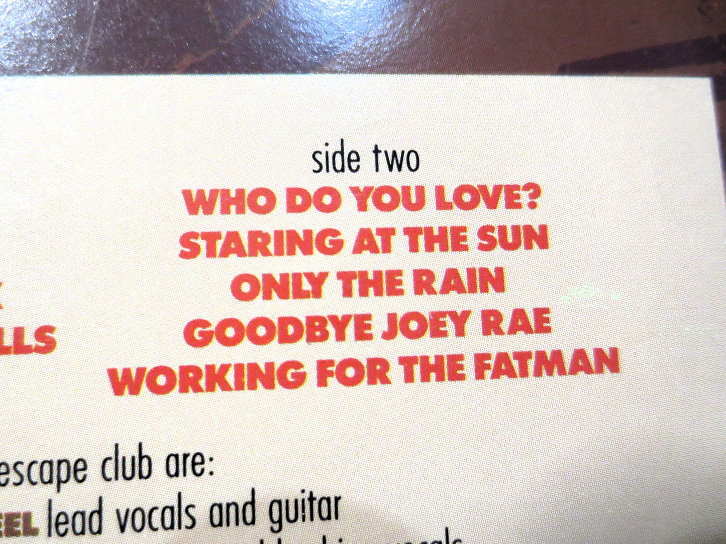 The ESCAPE CLUB, WILD Wild West, Pop Record, Escape Club Record, Escape Club Album, Escape Club Lp, Pop Music Record, Rock Lp, 1988 Records