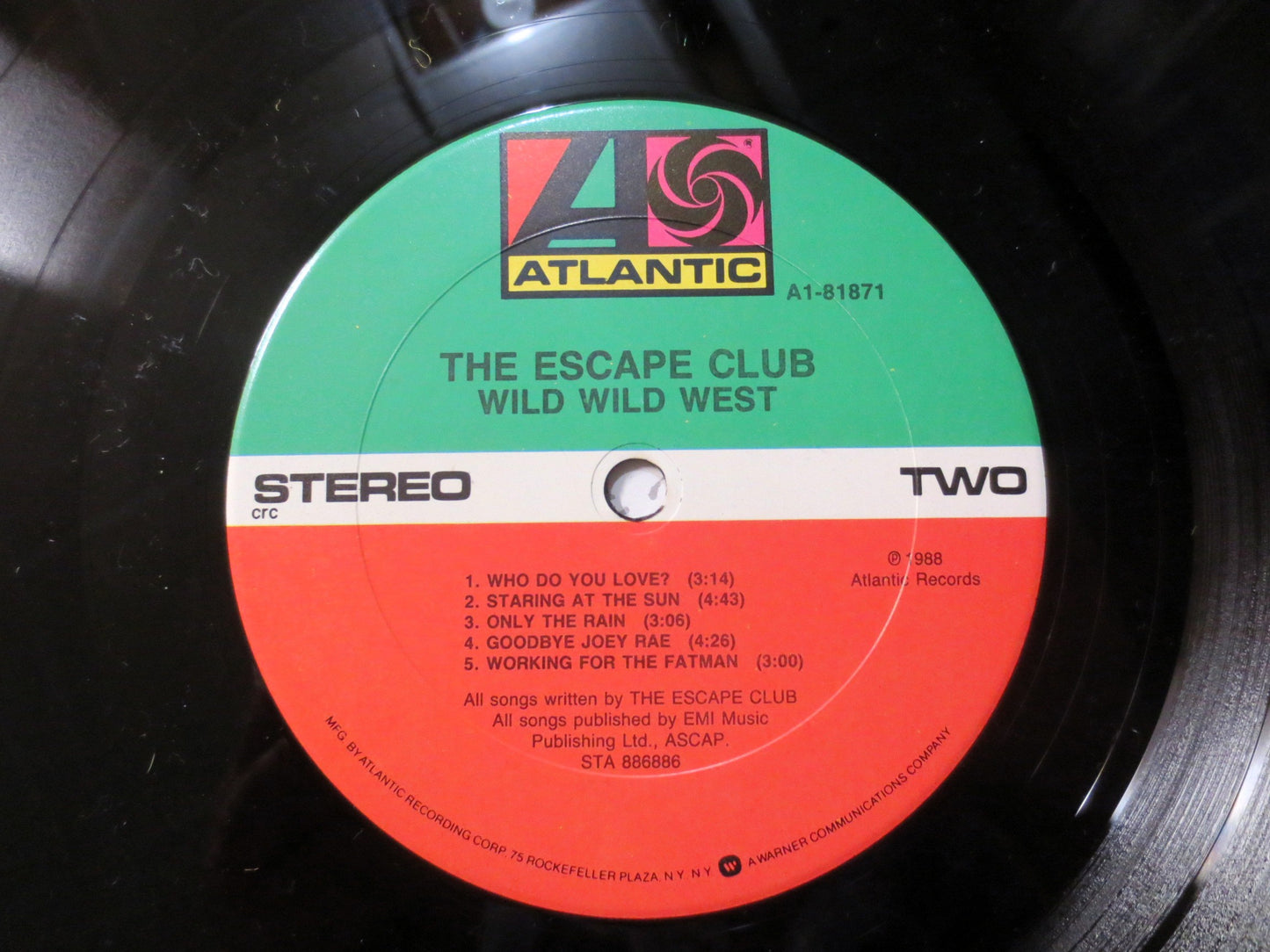 The ESCAPE CLUB, WILD Wild West, Pop Record, Escape Club Record, Escape Club Album, Escape Club Lp, Pop Music Record, Rock Lp, 1988 Records
