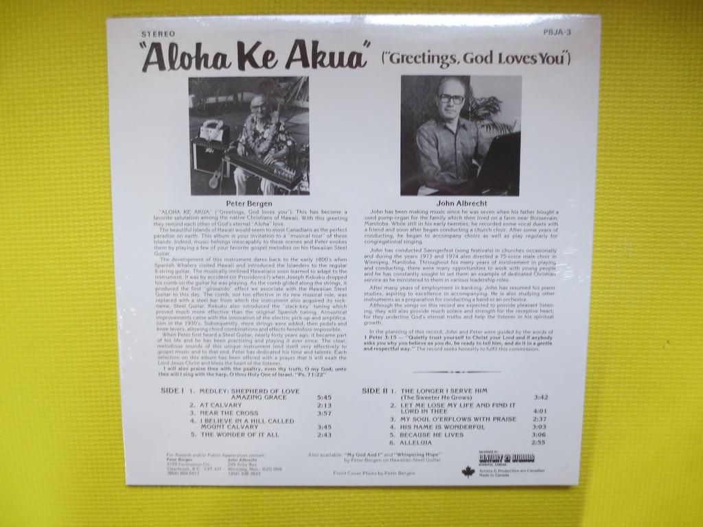 Peter Bergen – Aloha Ke Akua (1965) Vinyl LP — Factory Sealed