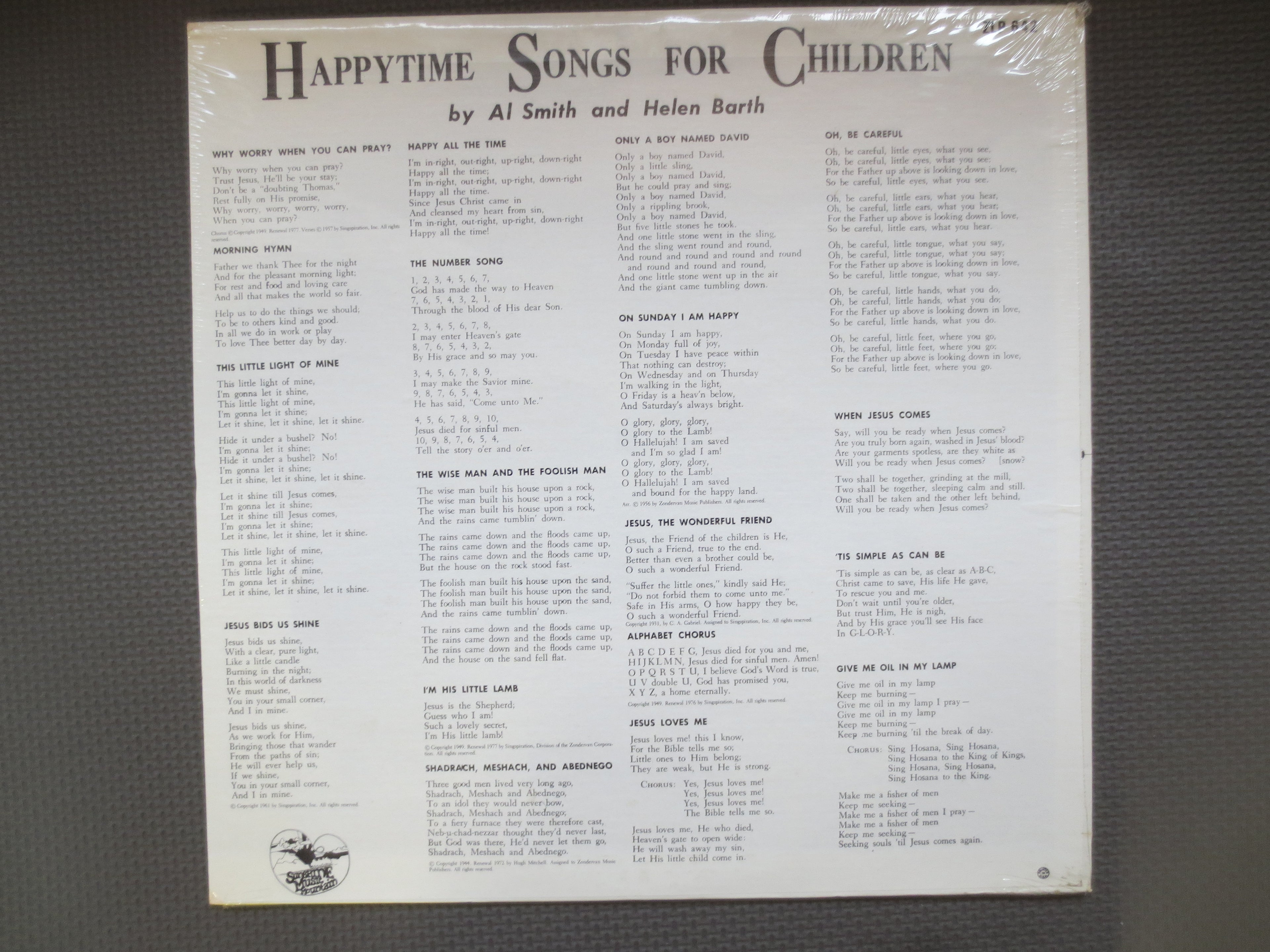 Songs for Children – Happytime (1972) Vinyl LP — Factory Sealed