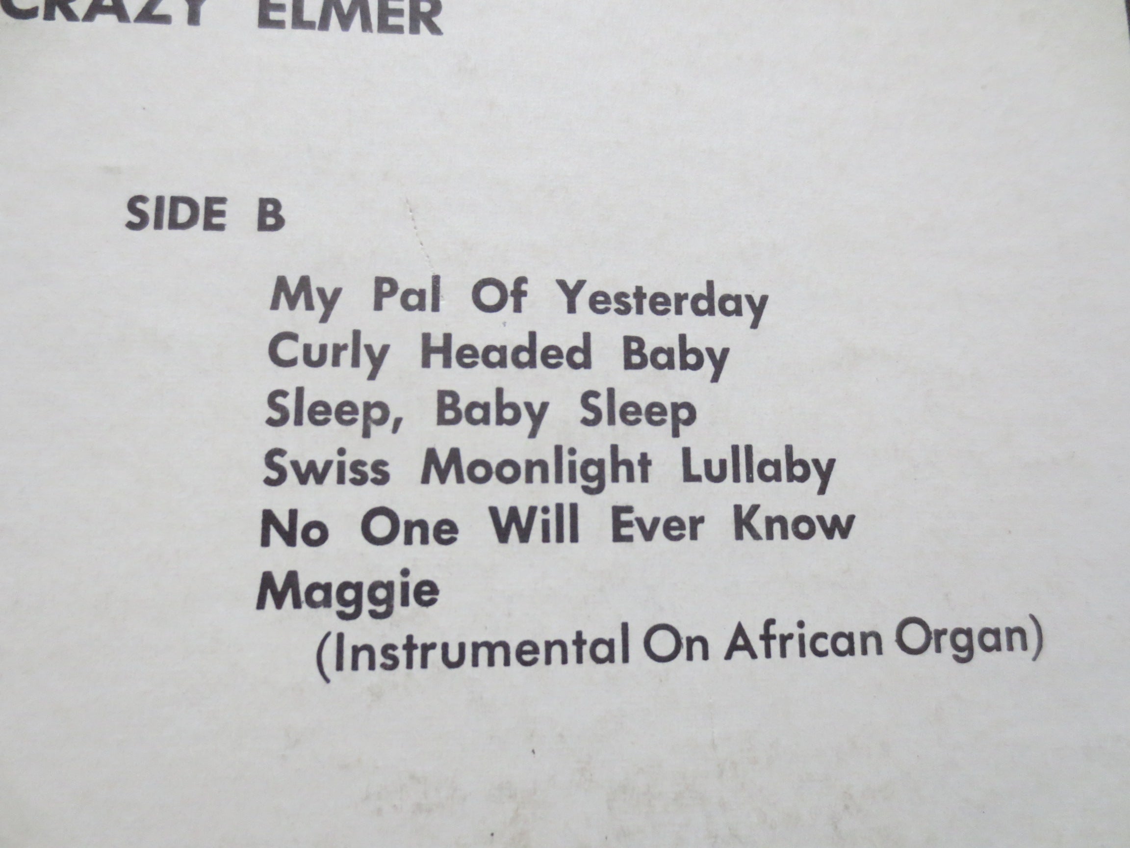 CRAZY ELMER, Country CLOWNIN', Comedy Records, Comedy Albums, Vintage Records, Novelty Records, Novelty Songs, Clown Records, 1961 Records