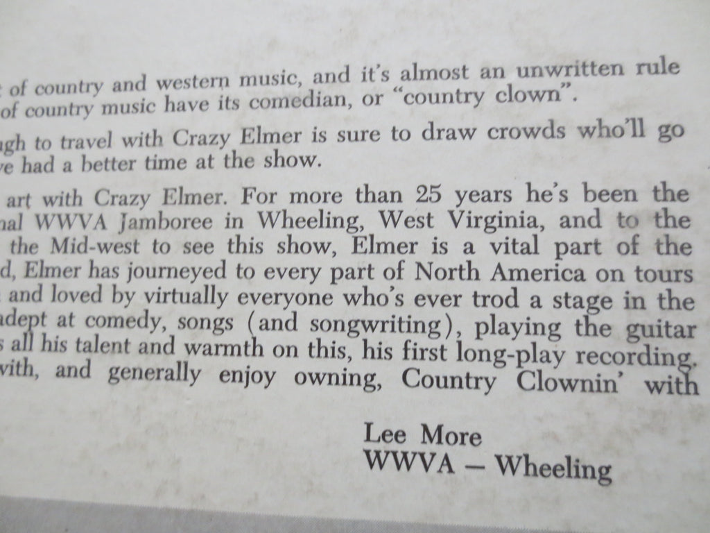 Crazy Elmer – Country Clownin' (1961) Vinyl LP