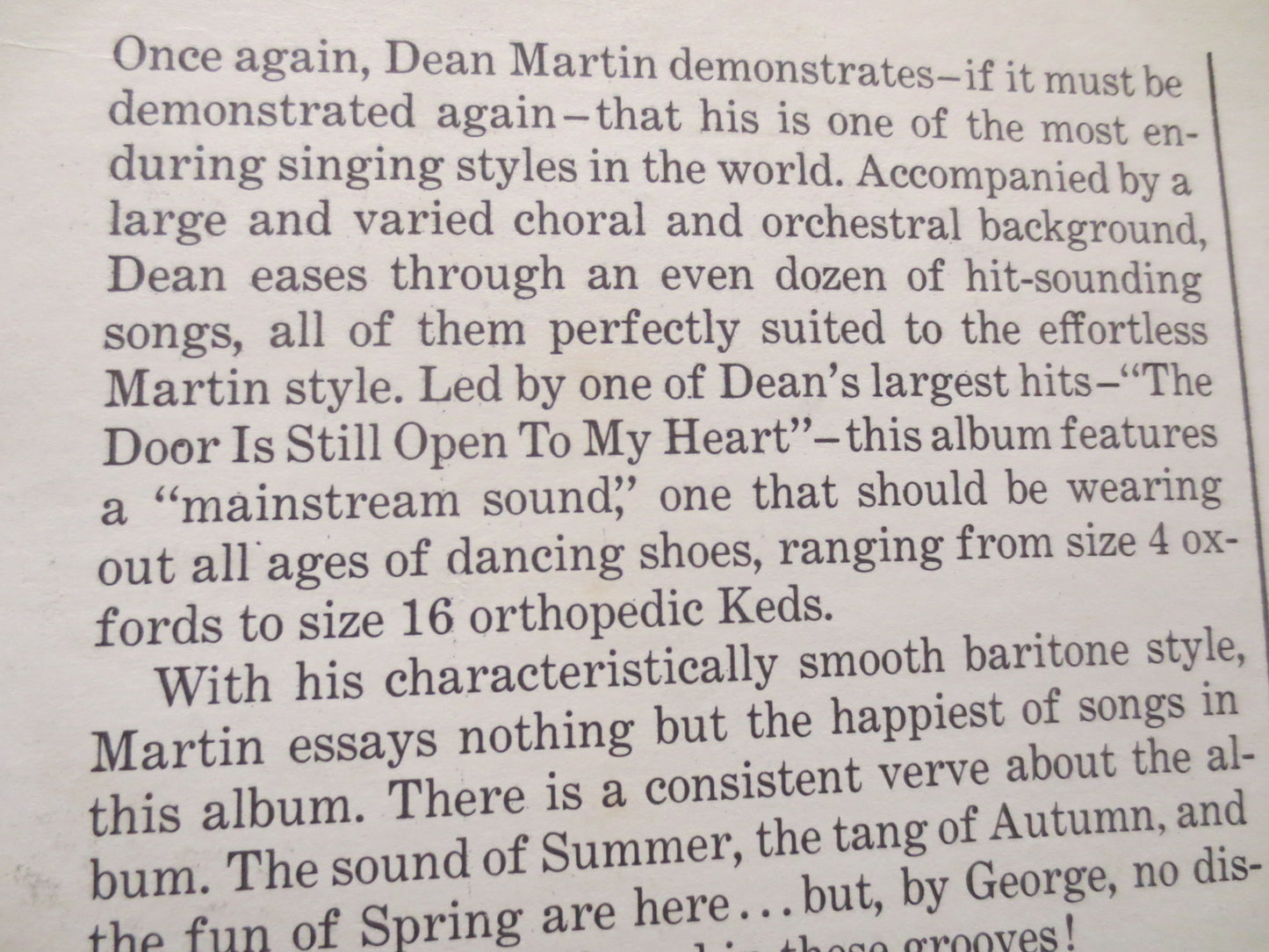 DEAN MARTIN, The Door is Still Open, Dean Martin Album, Dean Martin Vinyl, Dean Martin Lp, Jazz Vinyl, Dean Martin Hits, 1964 Records