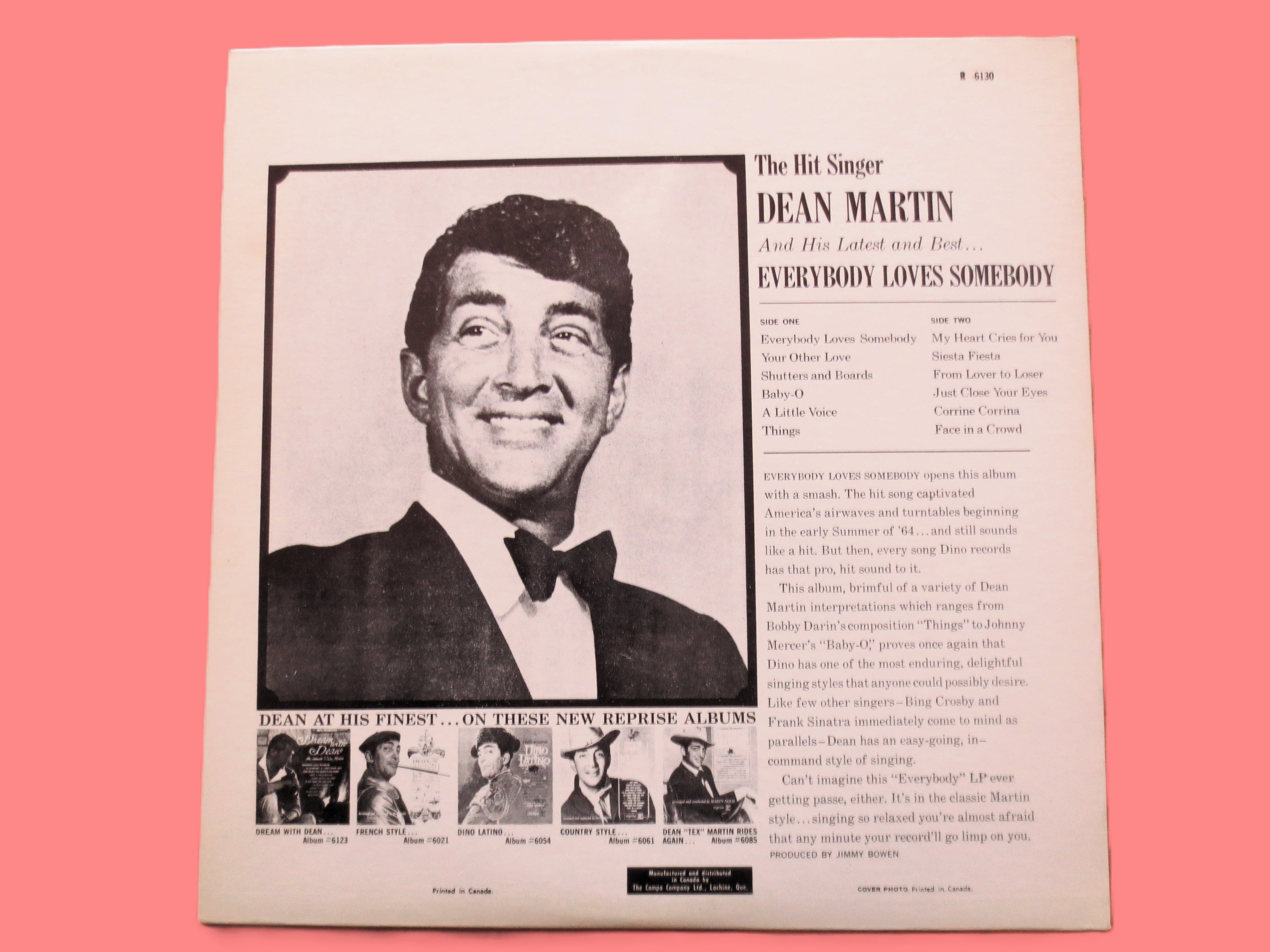 Dean Martin – Everybody Loves Somebody (1964) Vinyl LP