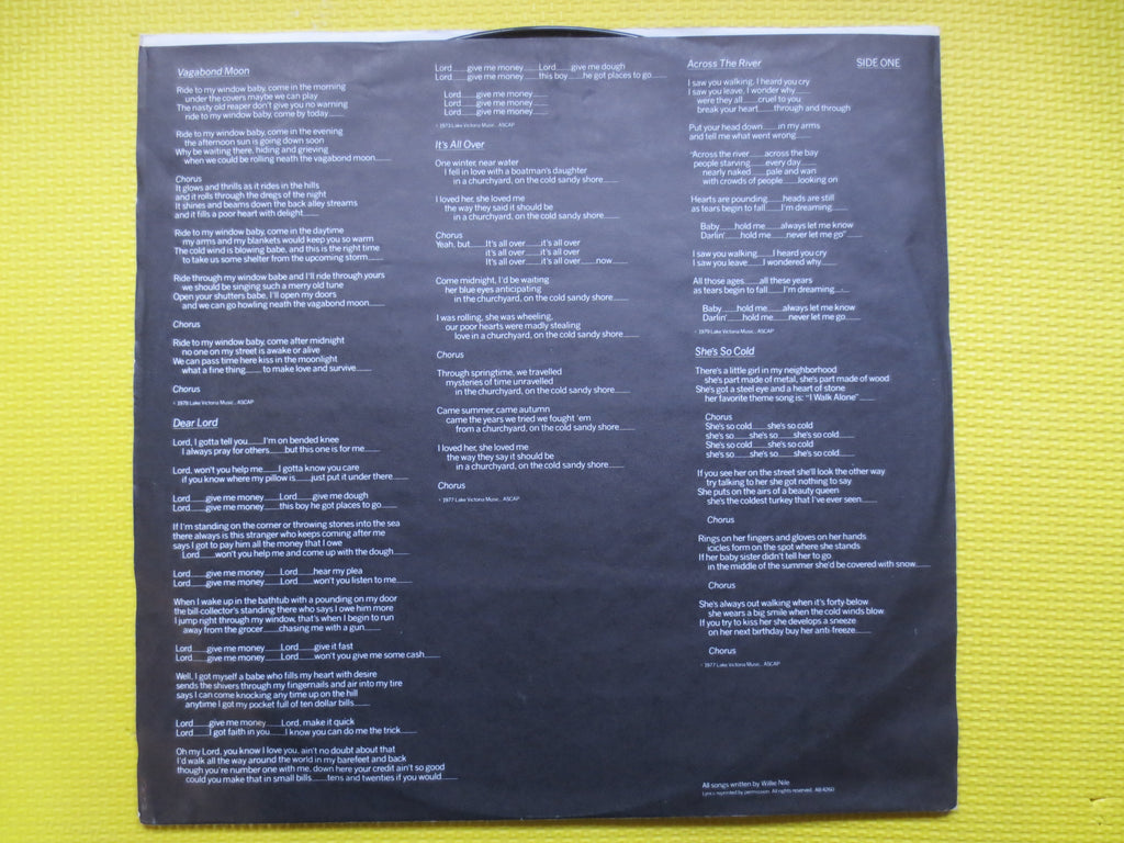 WILLIE NILE, Classic Rock Album, 1980 Record, Vintage Vinyl Lp