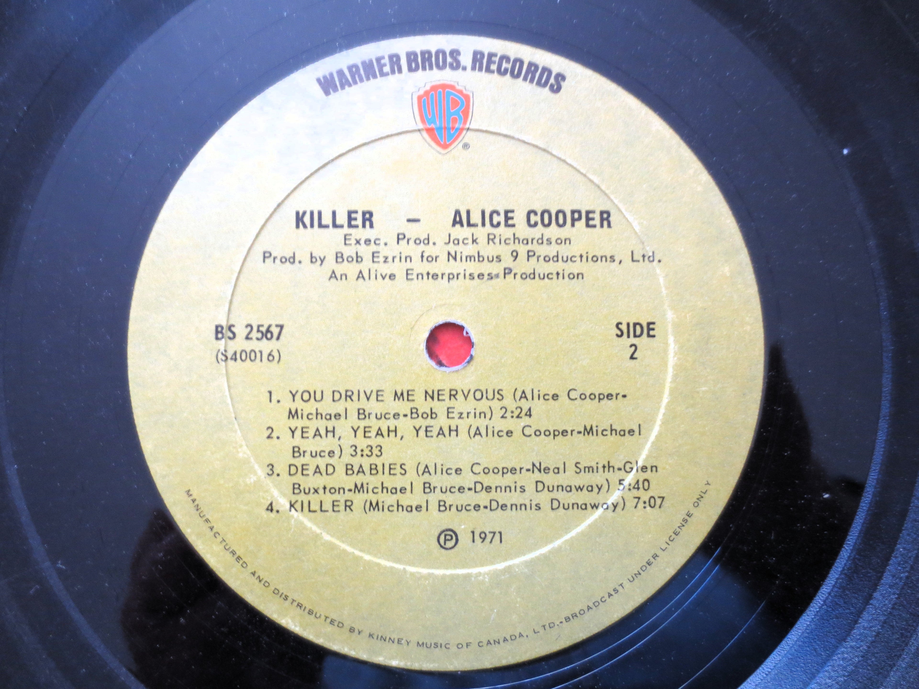 ALICE COOPER, KILLER, 1971 Records, Vintage Vinyl