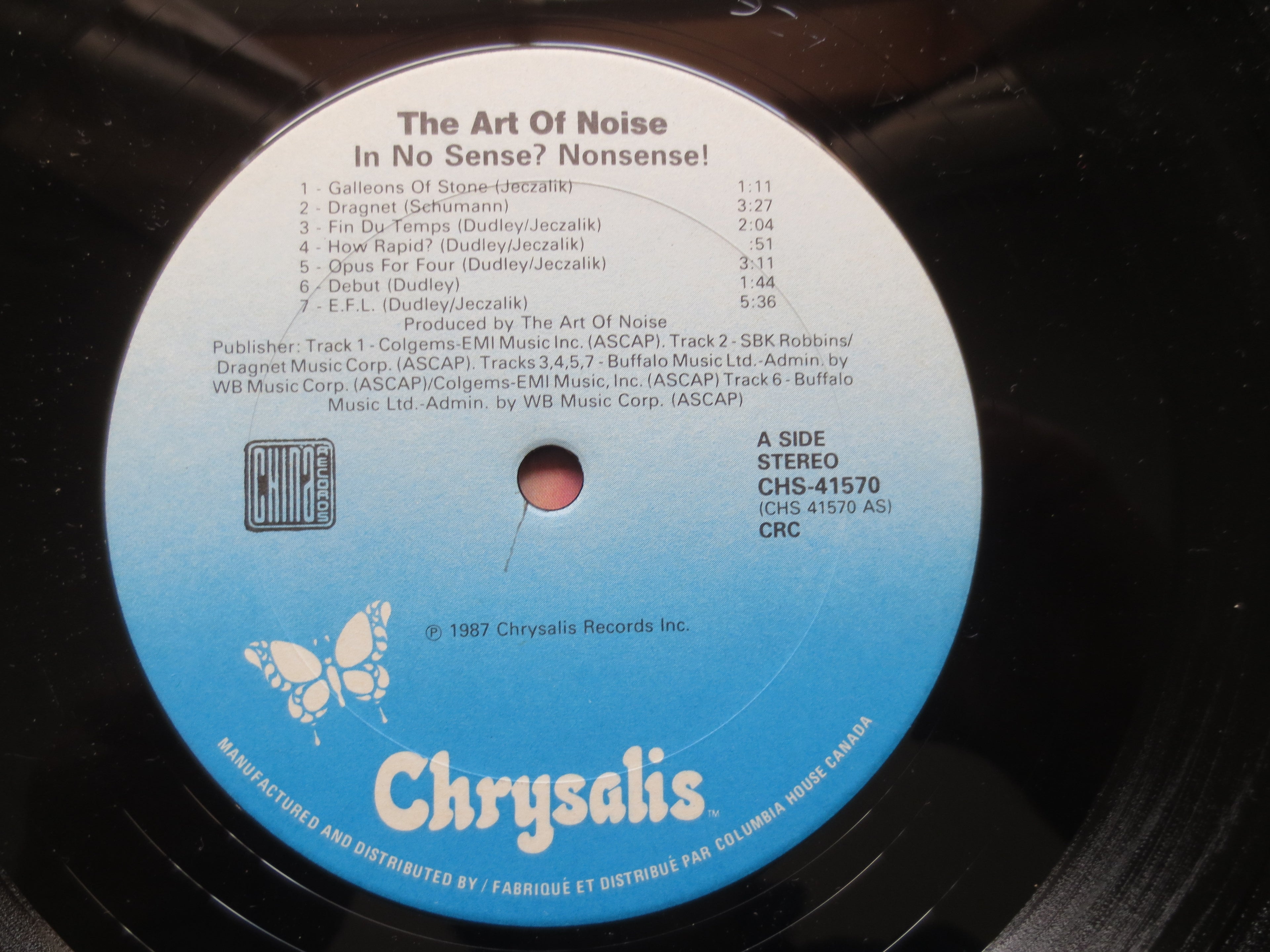 The ART of NOISE, In No Sense? Nonsense!, Vintage Album, 1987 Record, Vinyl Lp