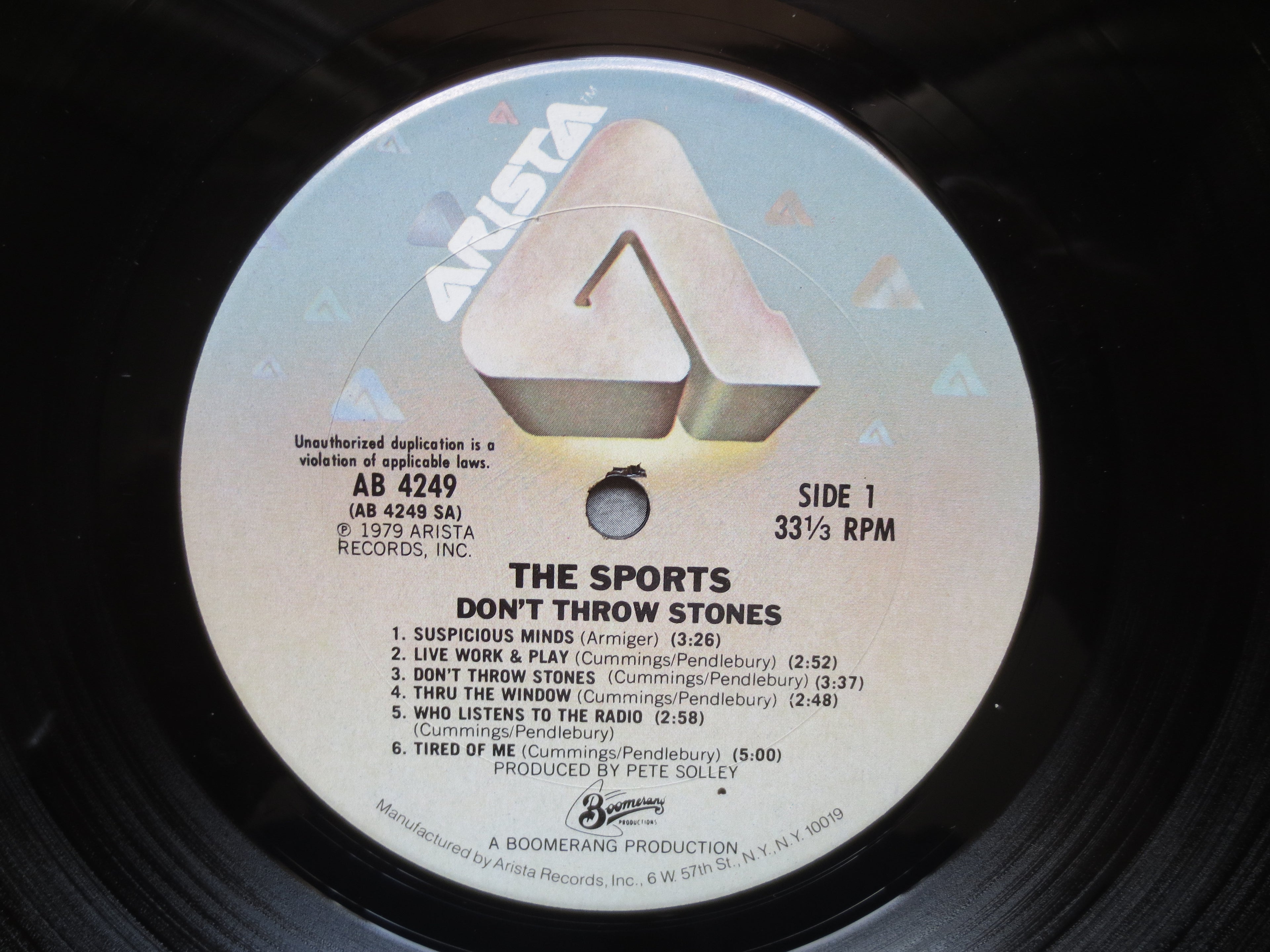 The Sports – Don't Throw Stones (1979) Vinyl LP