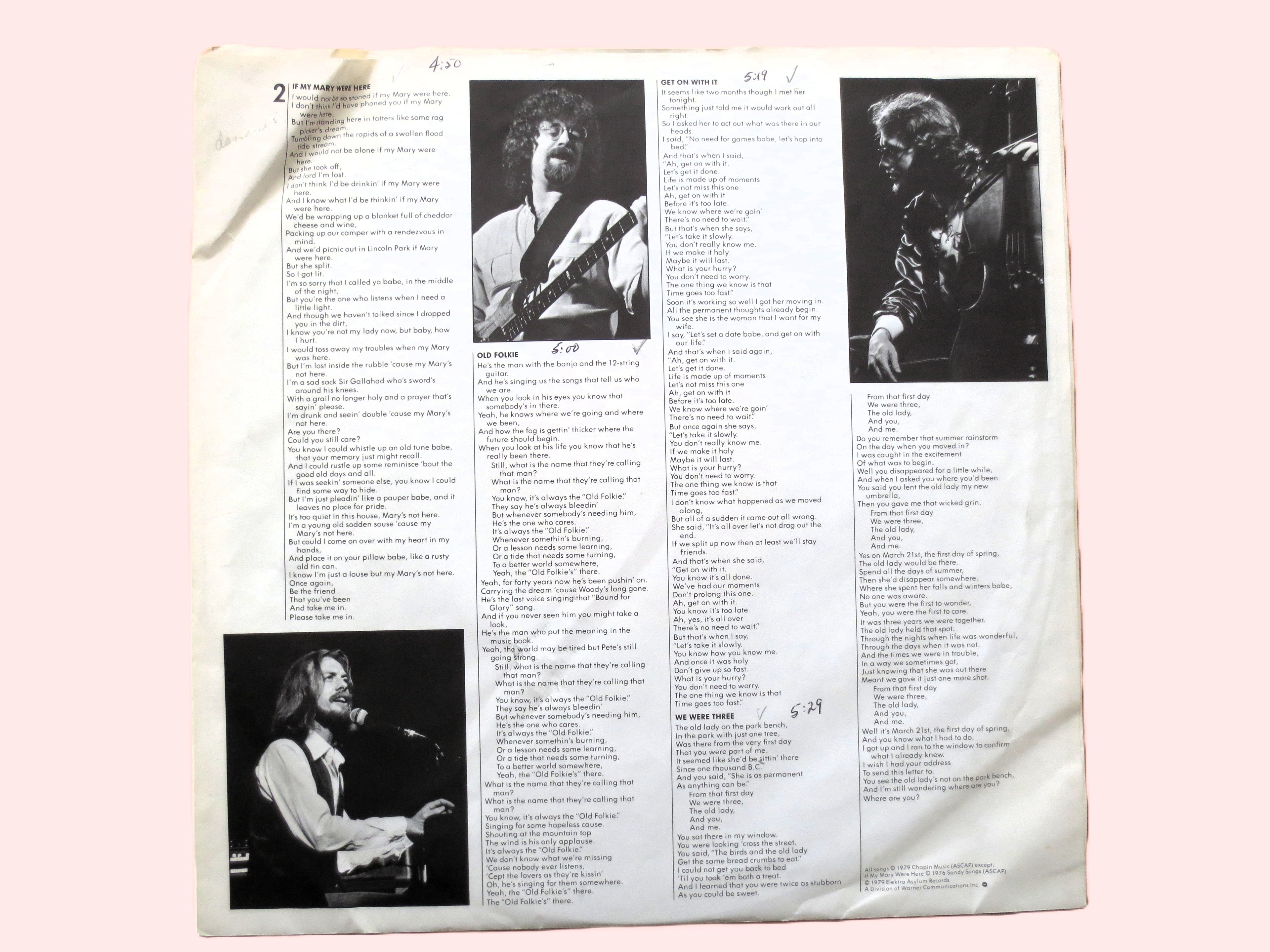 Harry Chapin – New Greatest Stories Live (1979) Vinyl 2xLP