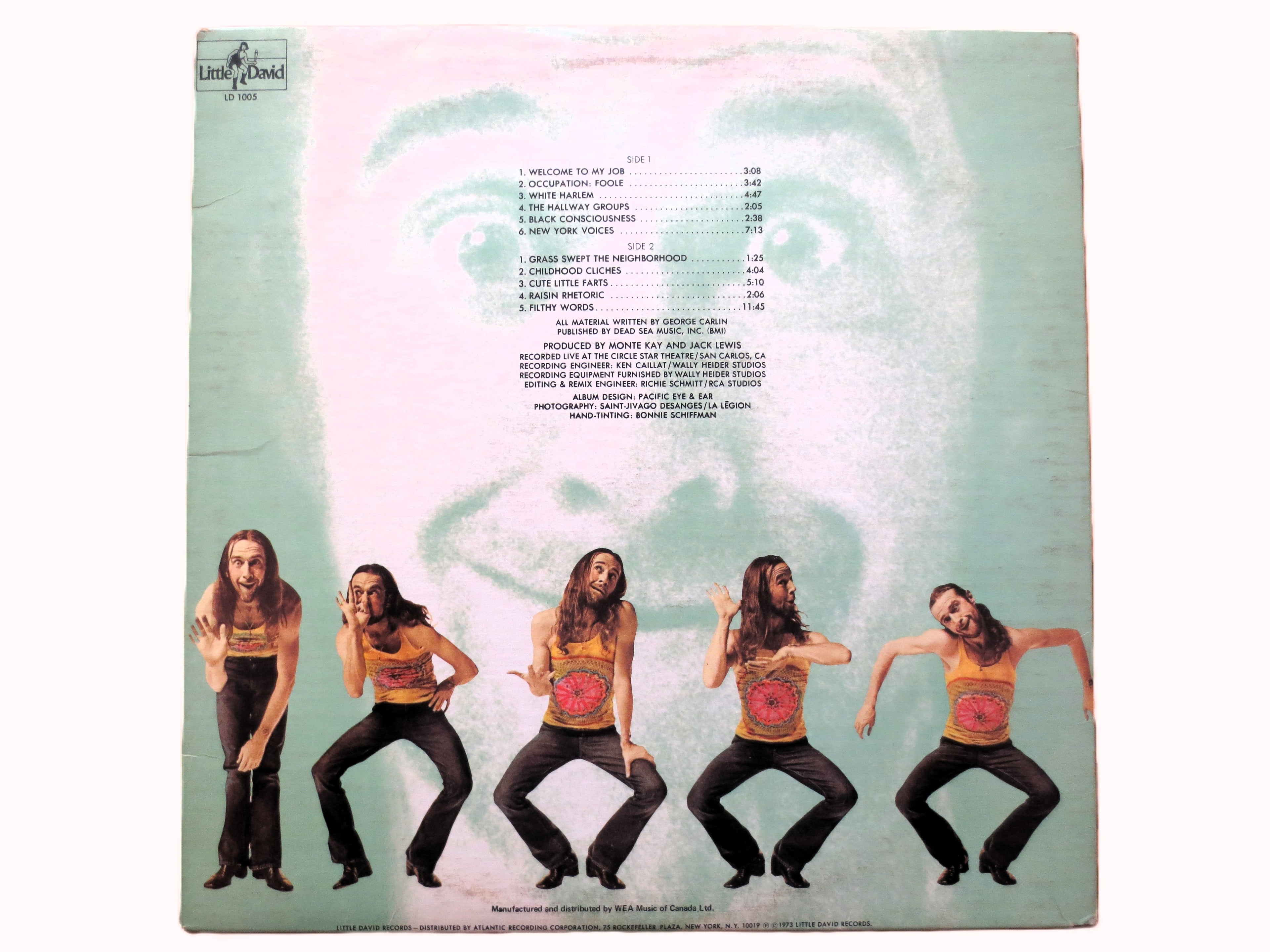 GEORGE CARLIN, Occupation: Foole, Vintage Comedy Album, 1973 Record, Vinyl Lp