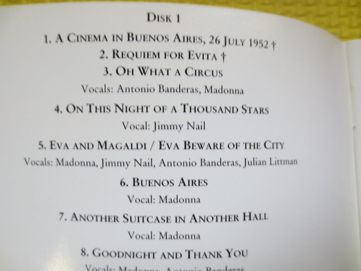 EVITA, MADONNA, EVITA Cd, Soundtrack Cd, Andrew Lloyd Webber, Music Cd, Cd, Movie Cd, Musical Cd, Jonathon Pryce Cd, 1996 Cd