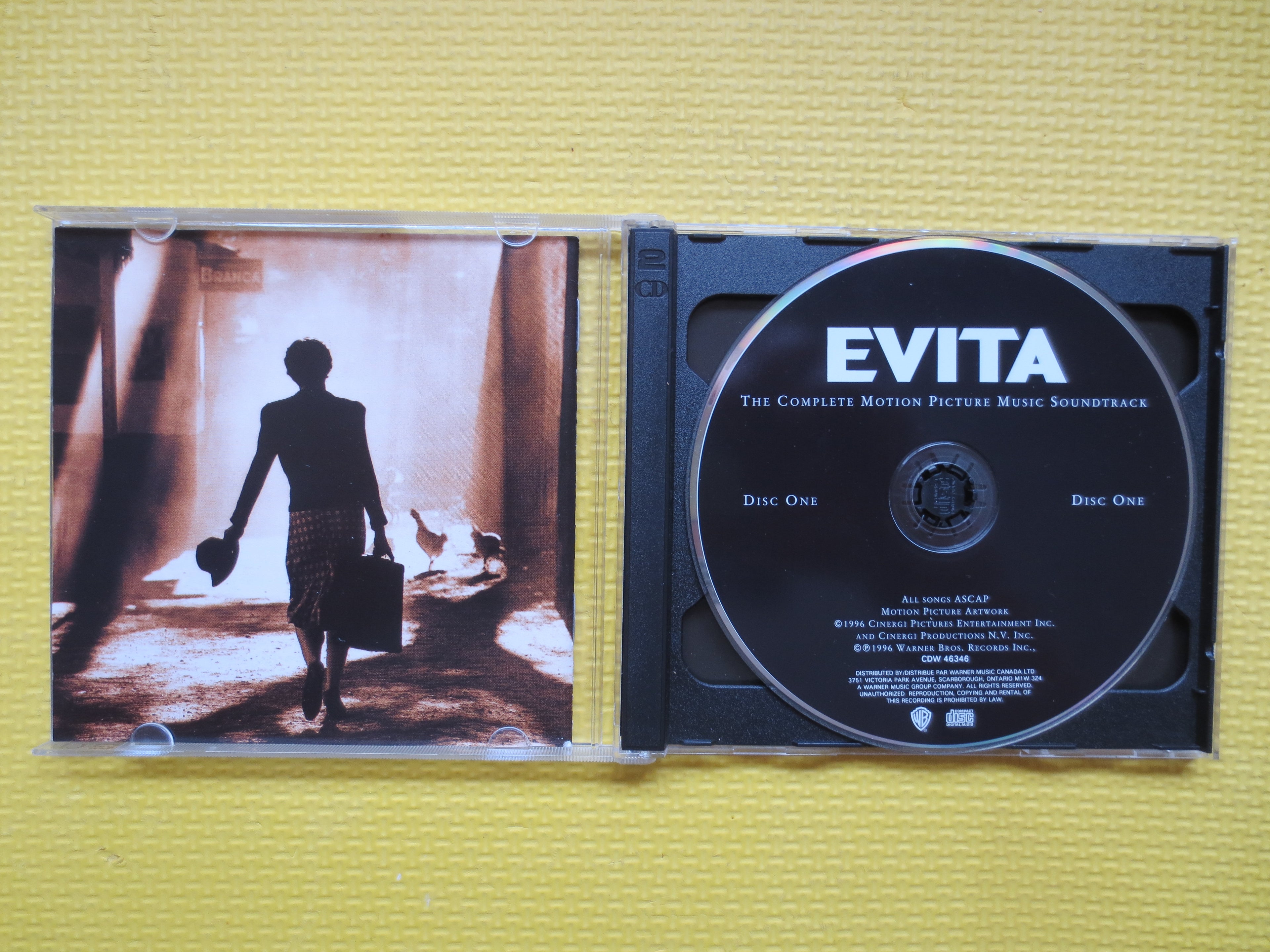 EVITA, Soundtrack, Madonna, Andrew Lloyd Webber, 1996 Compact Disc, Vintage Cd