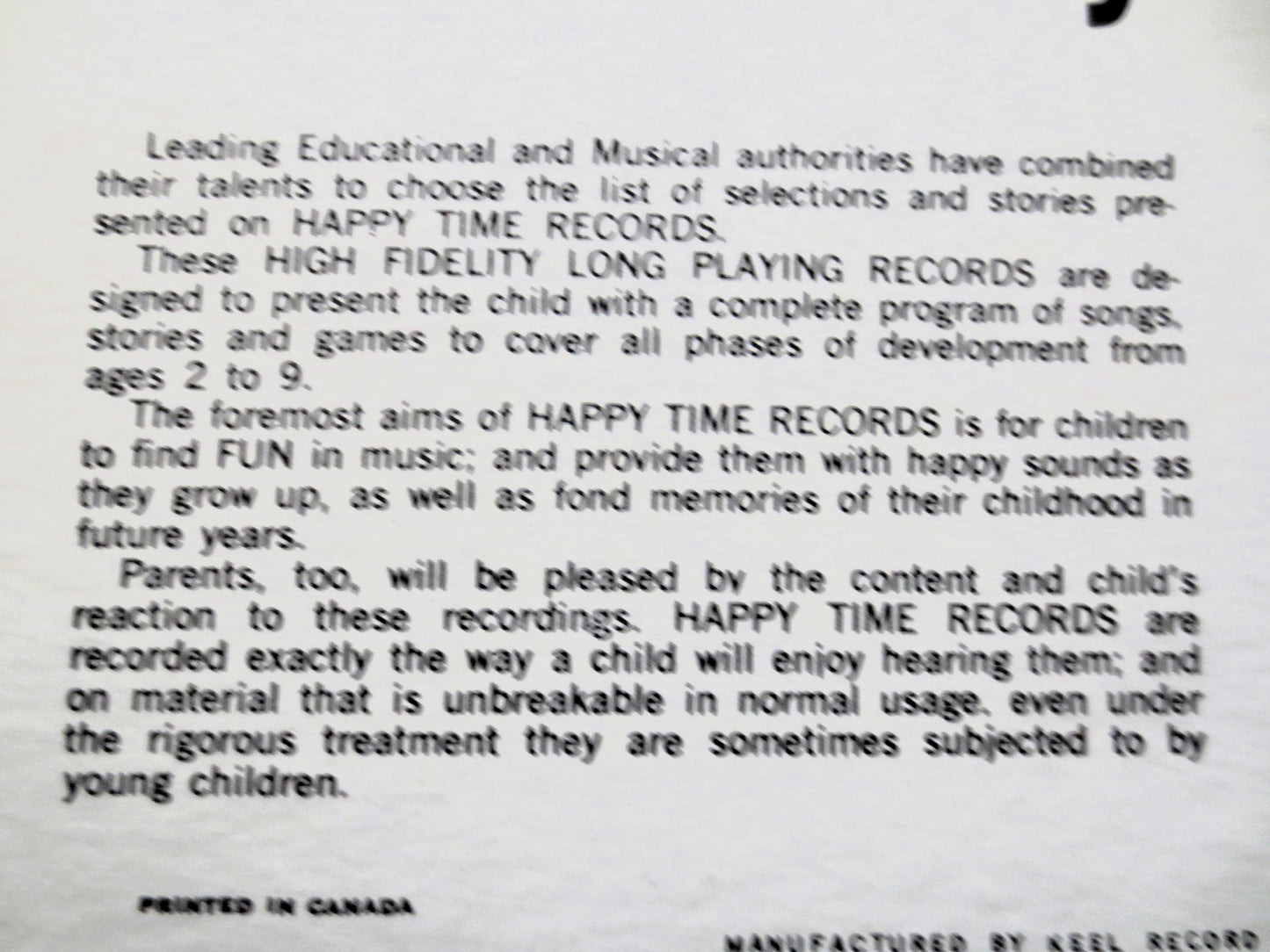 SING-A-LONG for CHILDREN, Vol. 1, Kids Record, Nursery Rhyme Album, Kids Lp, Vinyl, 1962 Records