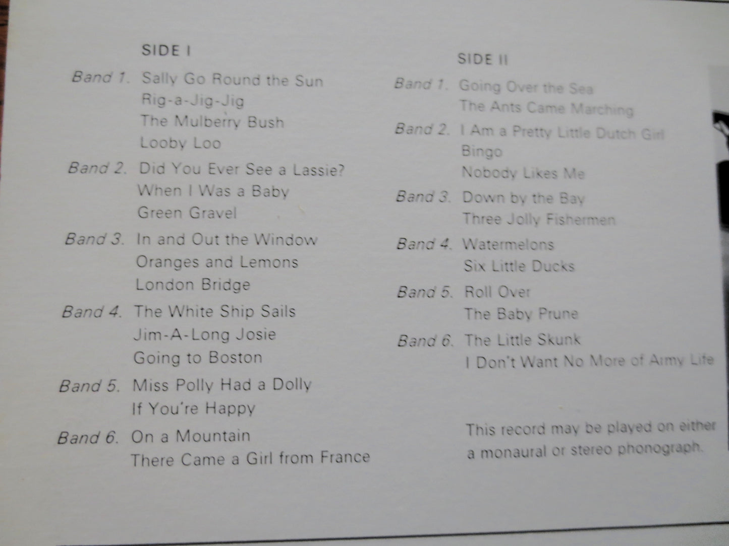 Childrens Record, SALLY Go Round the Sun, Edith Fowke Lp, Kids Album, 1967 Records