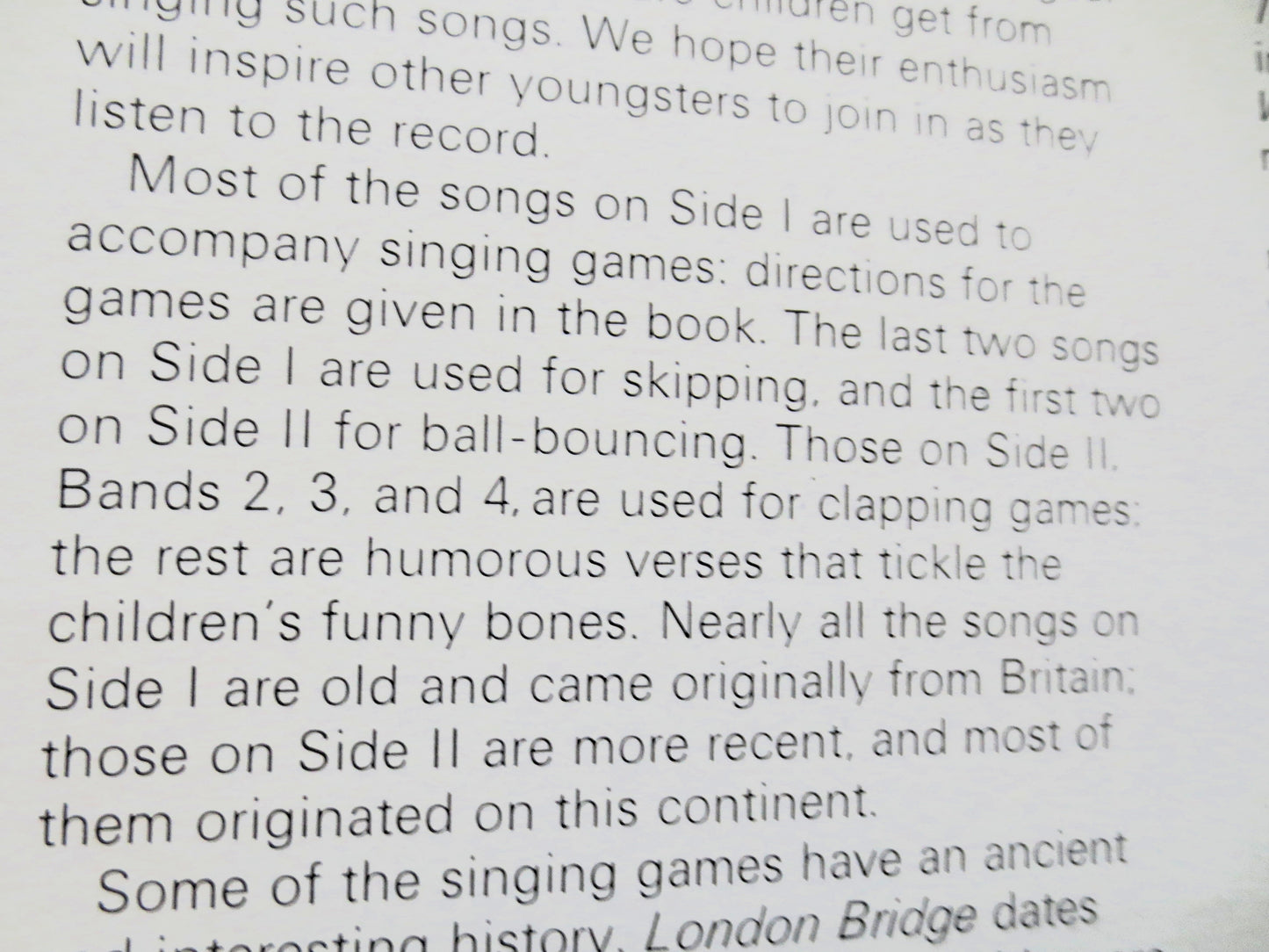 Childrens Record, SALLY Go Round the Sun, Edith Fowke Lp, Kids Album, 1967 Records