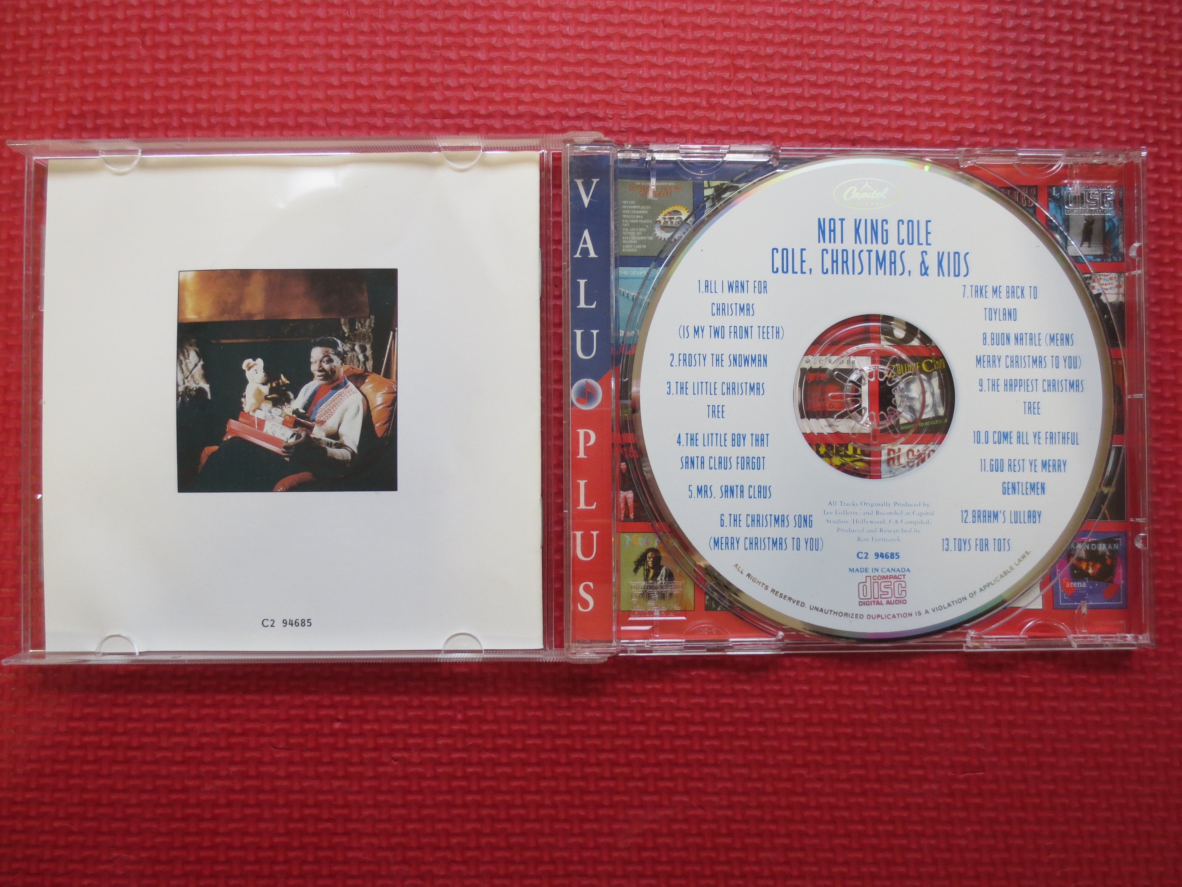 NAT KING Cole, CHRISTMAS Cd, Kids Music, 1990 Compact Disc, Vintage Cd