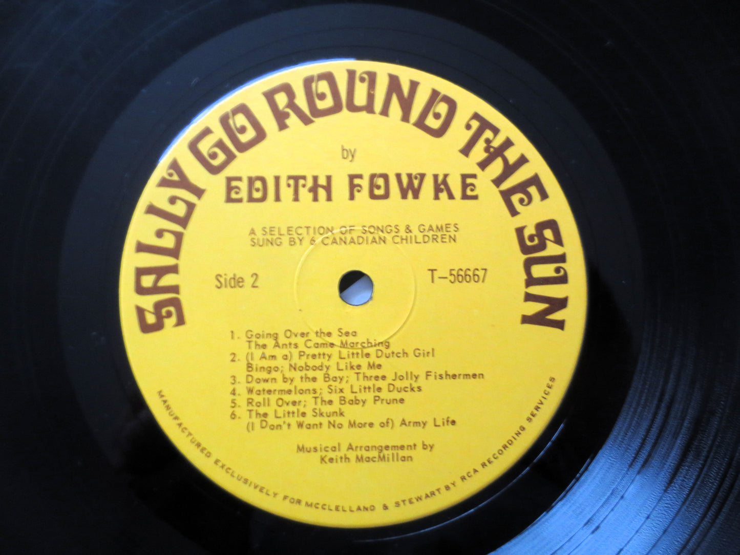 Childrens Record, SALLY Go Round the Sun, Edith Fowke Lp, Kids Album, 1967 Records