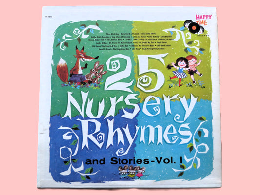 25 NURSERY RHYMES, Childrens Record, Kids Album, 1967 Records