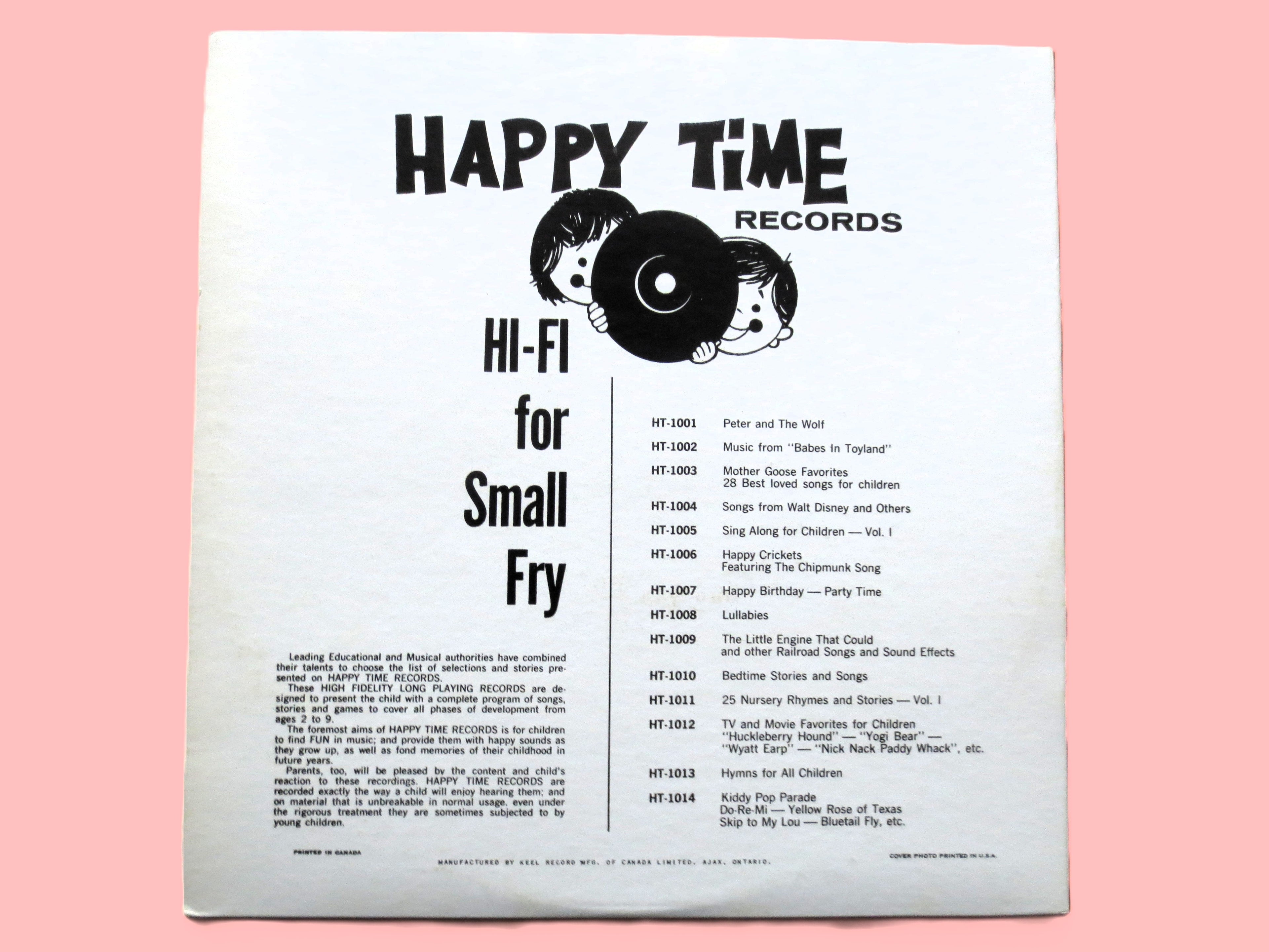 25 NURSERY RHYMES, Childrens Record, Kids Album, 1967 Records
