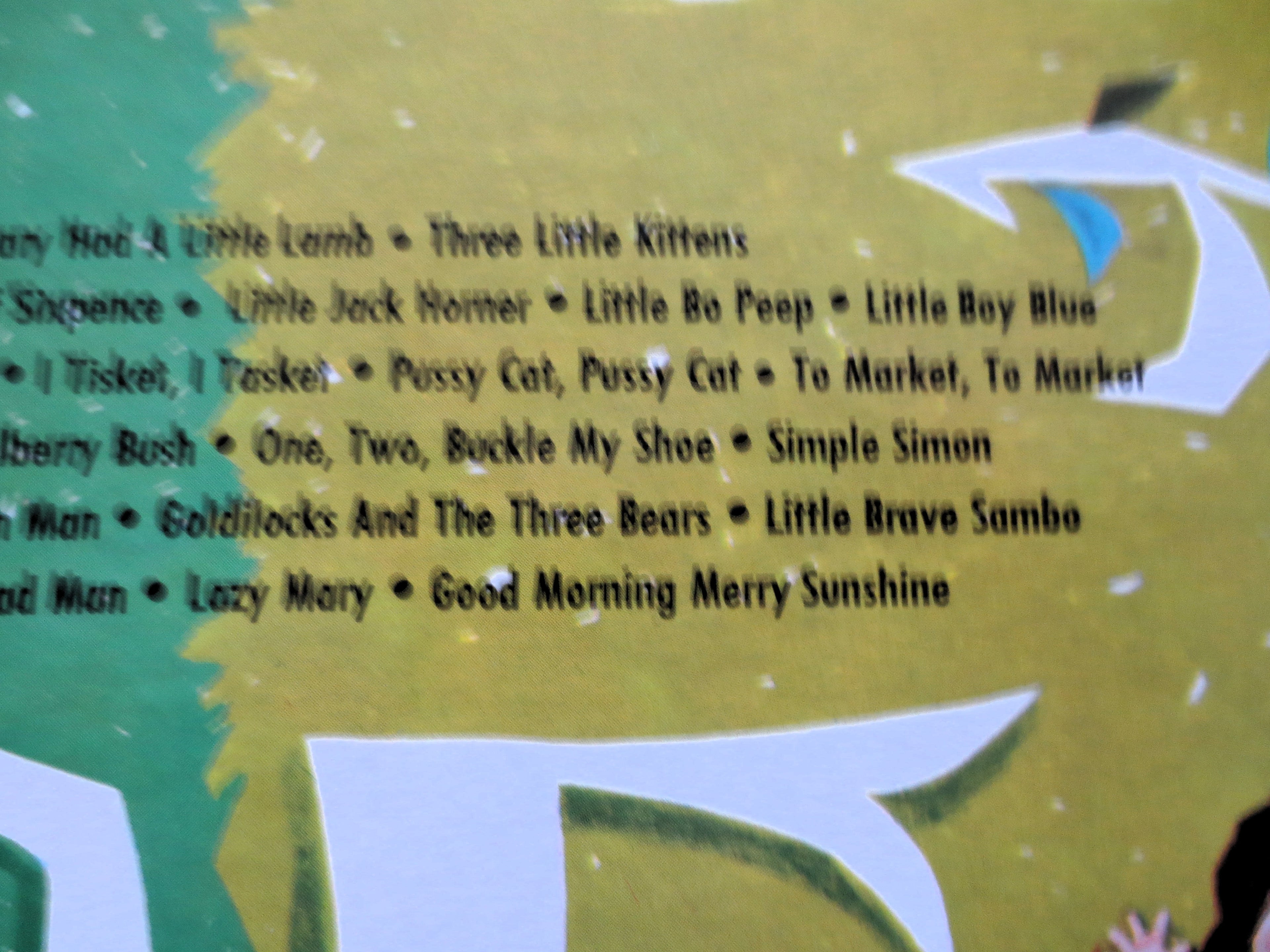 25 NURSERY RHYMES, Childrens Record, Kids Album, 1967 Records
