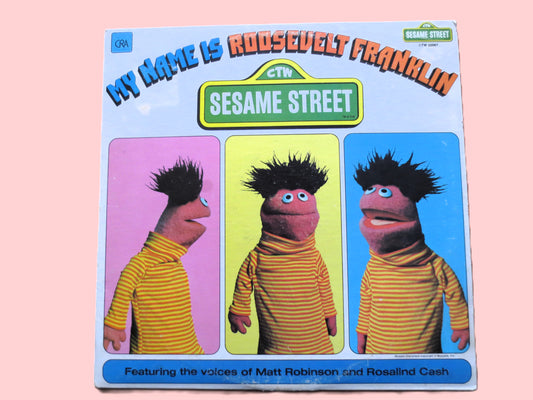 SESAME STREET, ROOSEVELT Franklin, Childrens Record, Kids Record, Childrens Album, Kids Album, Sesame Street Lp, Vintage Record, 1977 Record
