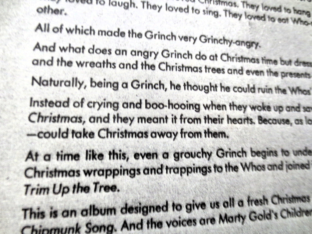 How the GRINCH Stole CHRISTMAS, CHILDRENS Record, Christmas Record, Christmas Music, Kids Christmas, Kids Christmas Music, Dr. Seuss Record
