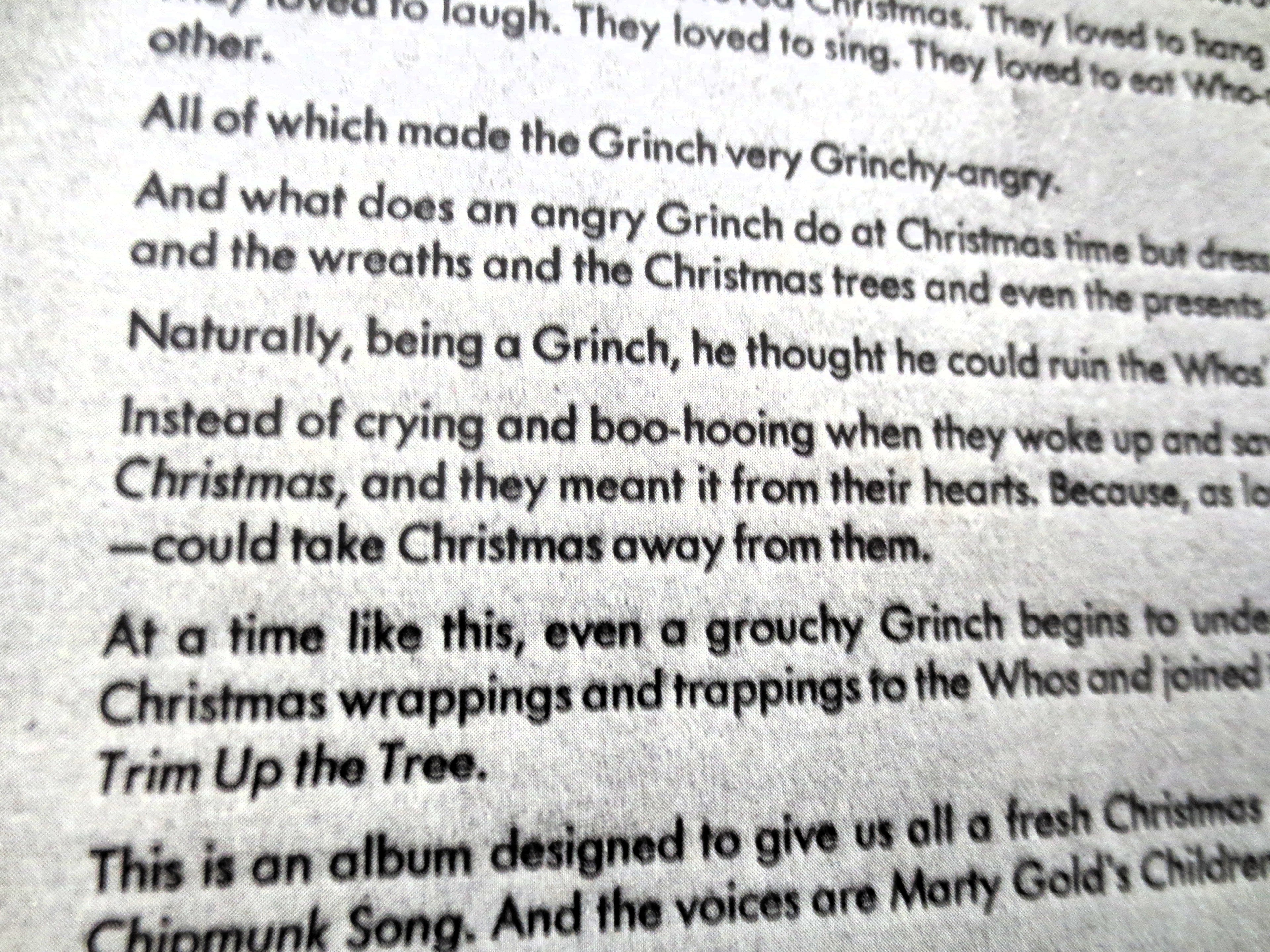 How the GRINCH Stole CHRISTMAS, CHILDRENS Record, Christmas Record, Christmas Music, Kids Christmas, Kids Christmas Music, Dr. Seuss Record