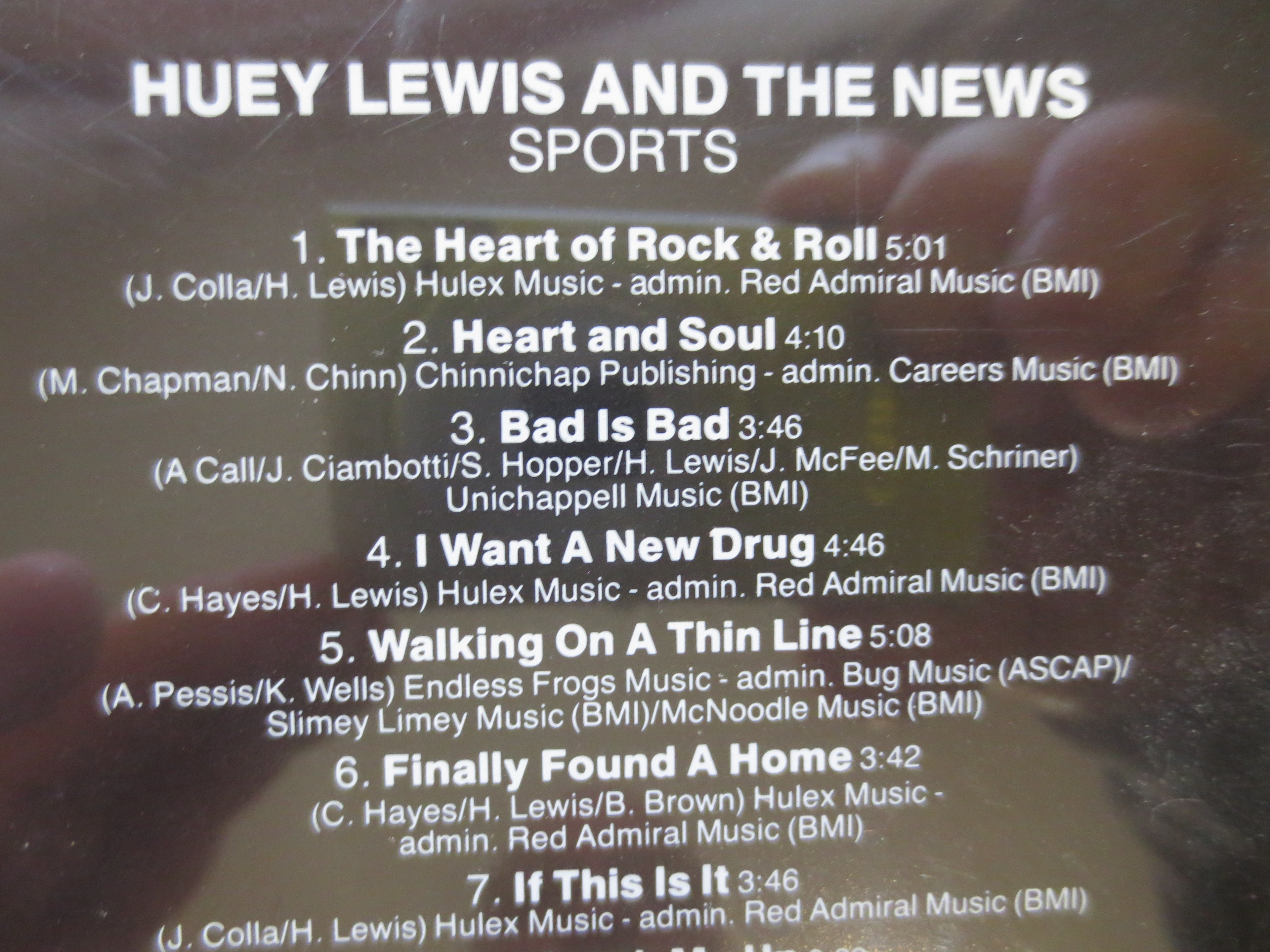 HUEY LEWIS and The News, SPORTS, 1984 Compact Disc, Vintage Cd