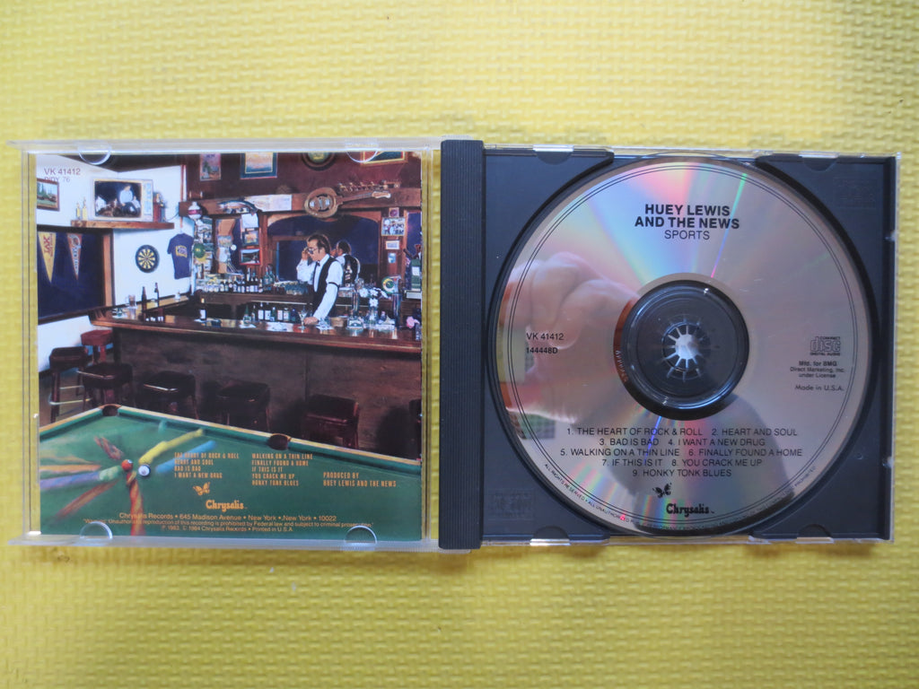 HUEY LEWIS and The News, SPORTS, 1984 Compact Disc, Vintage Cd