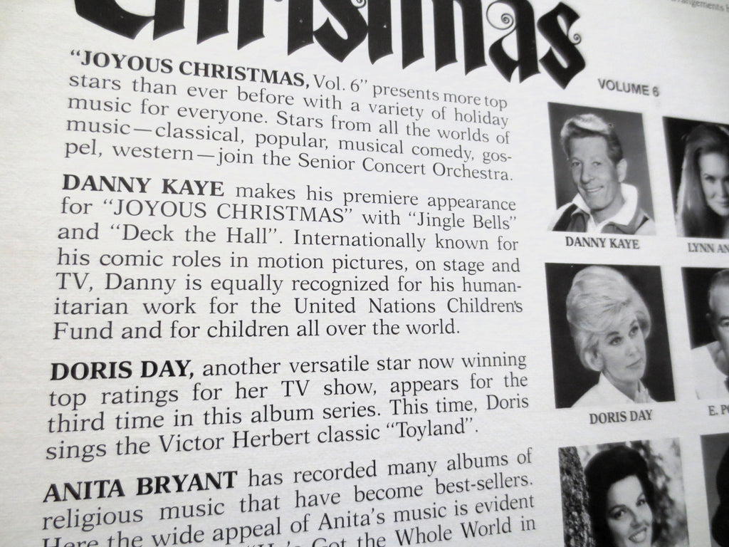 JOYOUS CHRISTMAS, Volume 6, CHRISTMAS Music, Vintage Album, Vinyl Lp