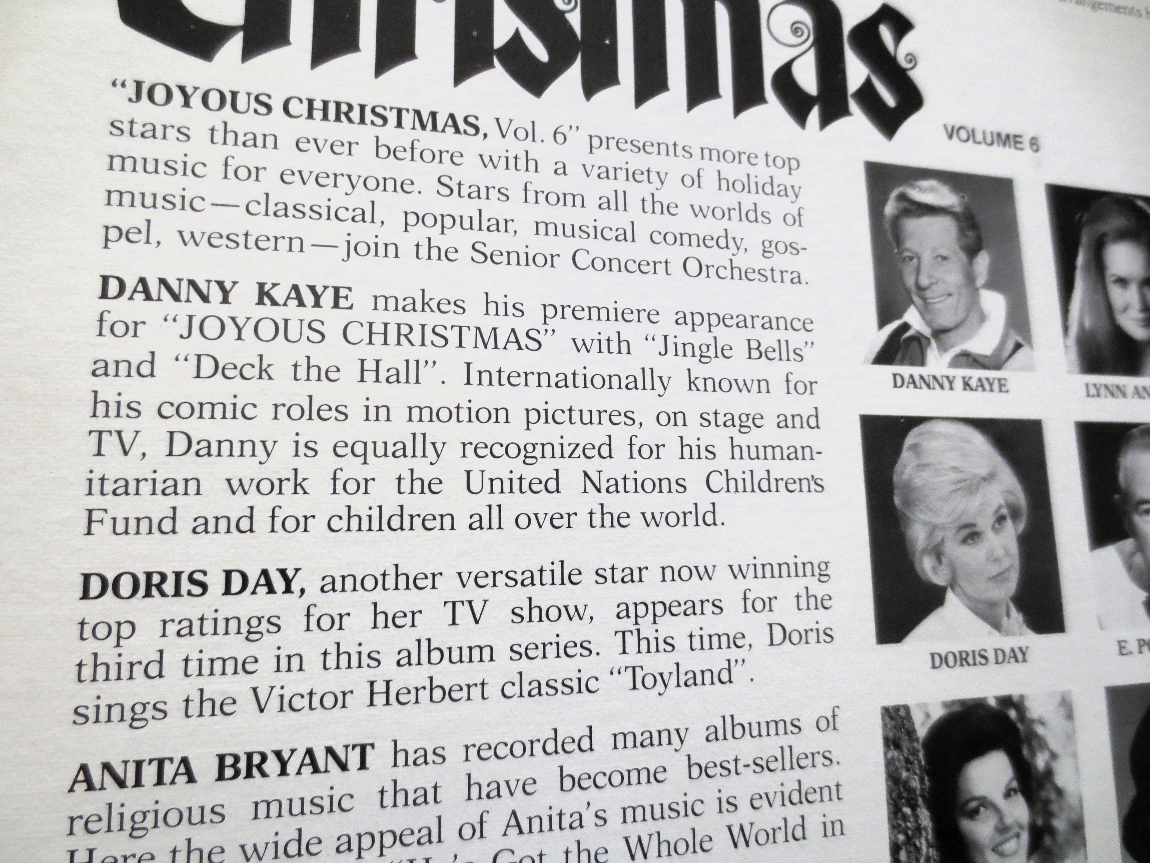 JOYOUS CHRISTMAS, Volume 6, CHRISTMAS Music, Vintage Album, Vinyl Lp