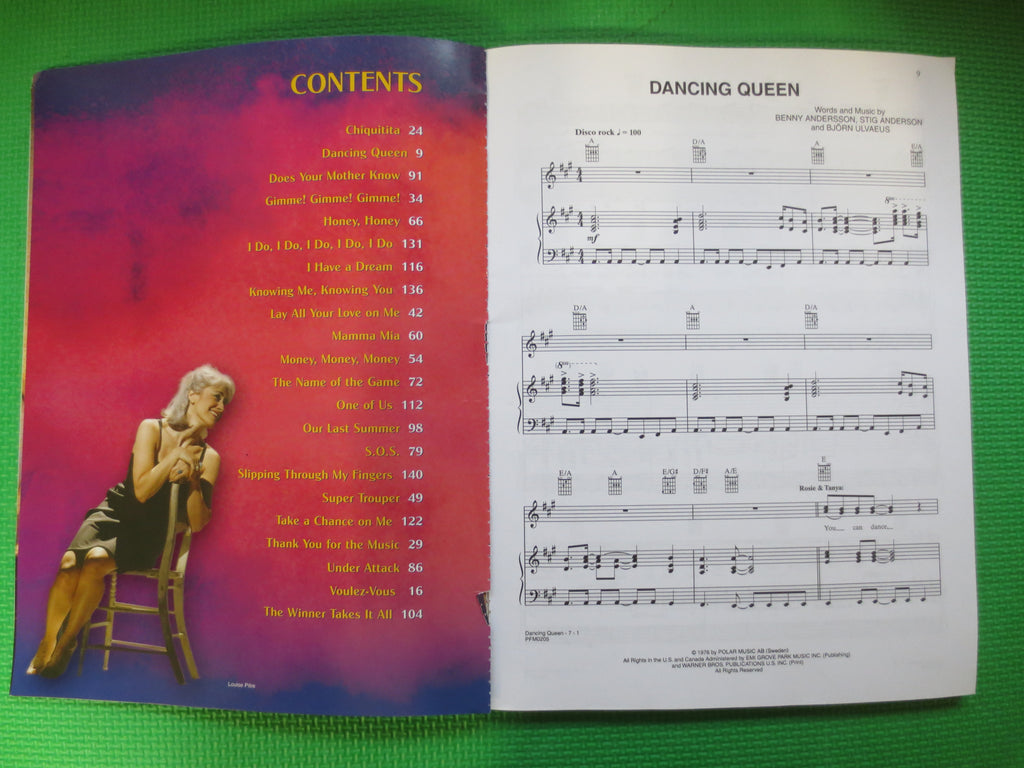 Mamma Mia – ABBA Sheet Music Book (Piano/Vocal)