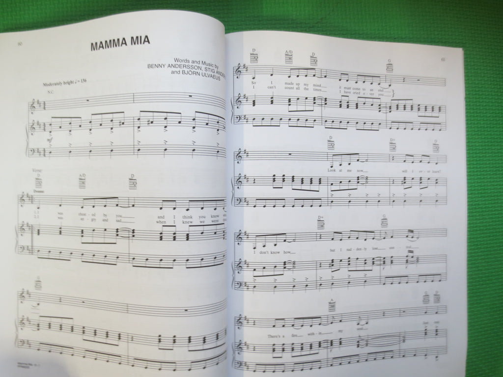 Mamma Mia – ABBA Sheet Music Book (Piano/Vocal)