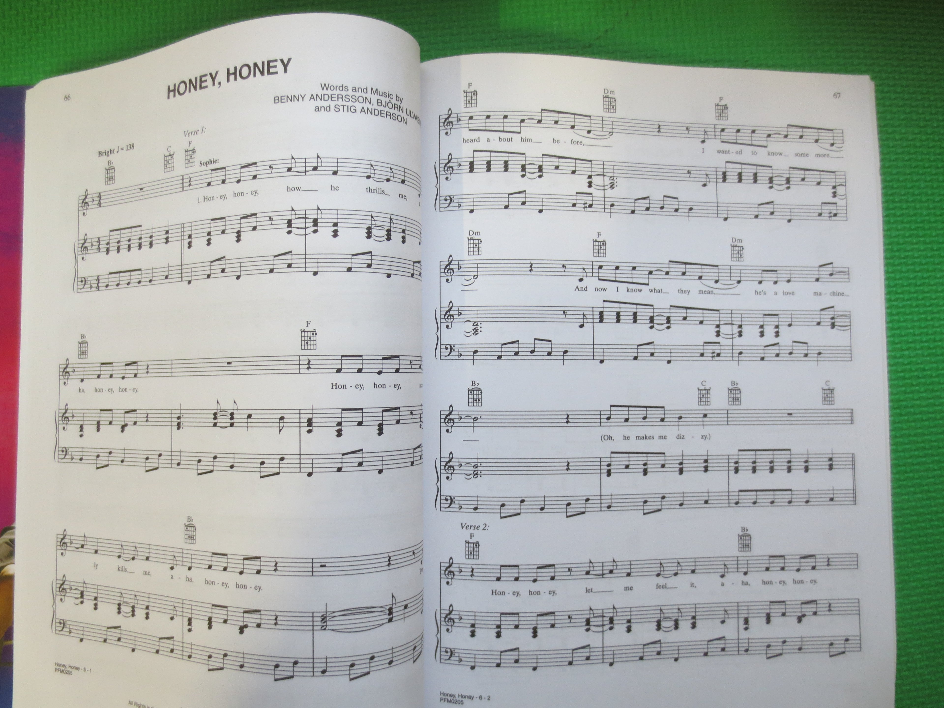 Mamma Mia – ABBA Sheet Music Book (Piano/Vocal)