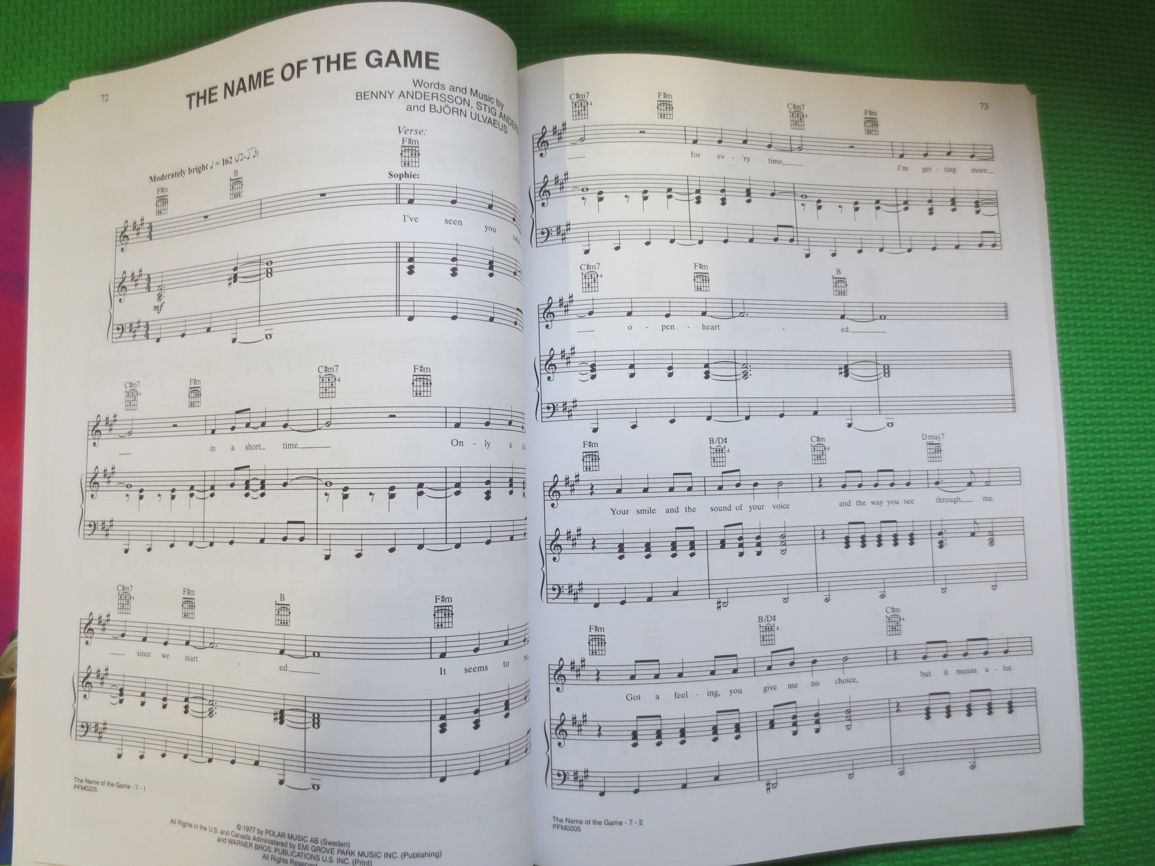Mamma Mia – ABBA Sheet Music Book (Piano/Vocal)