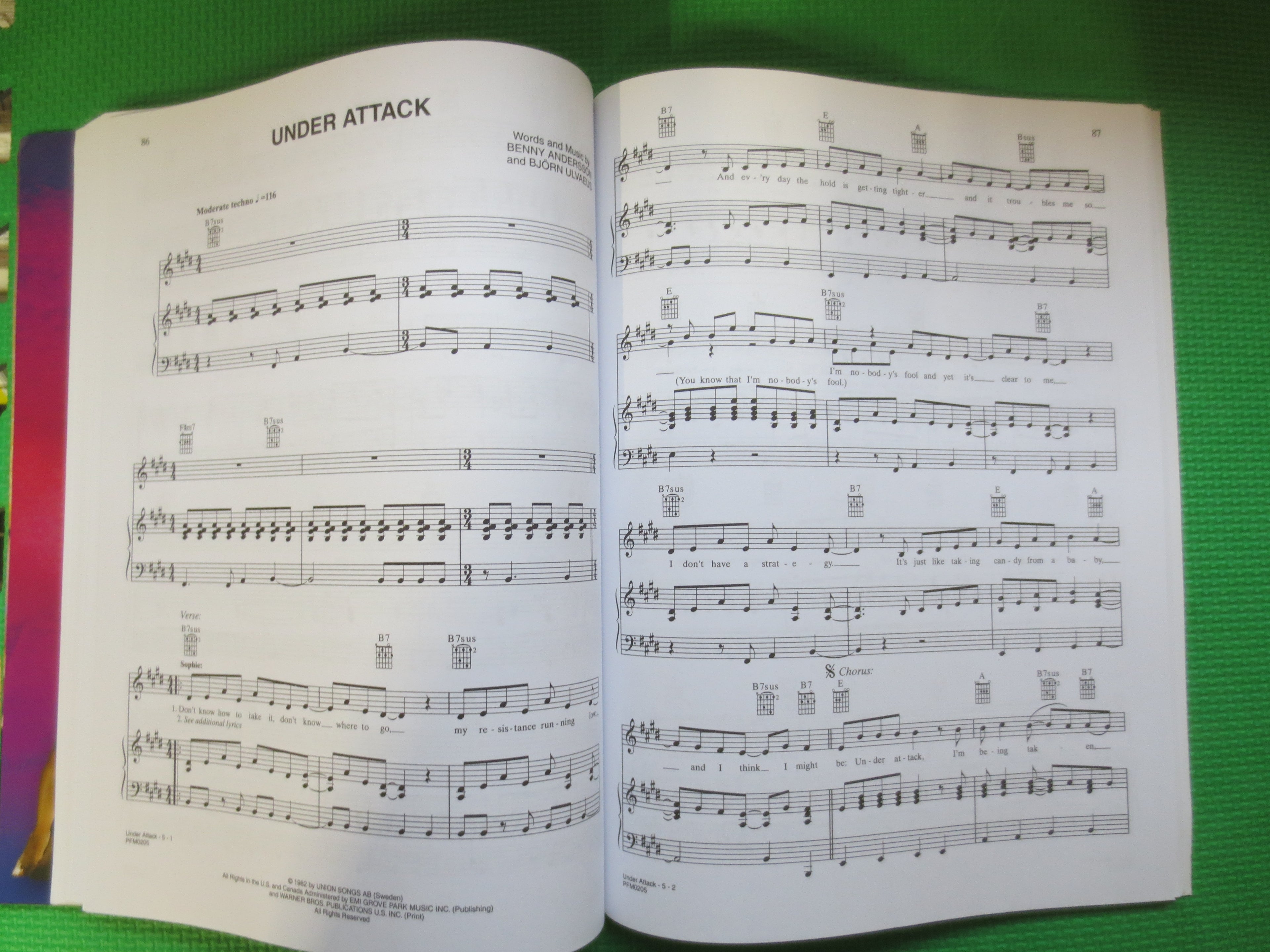 Mamma Mia – ABBA Sheet Music Book (Piano/Vocal)