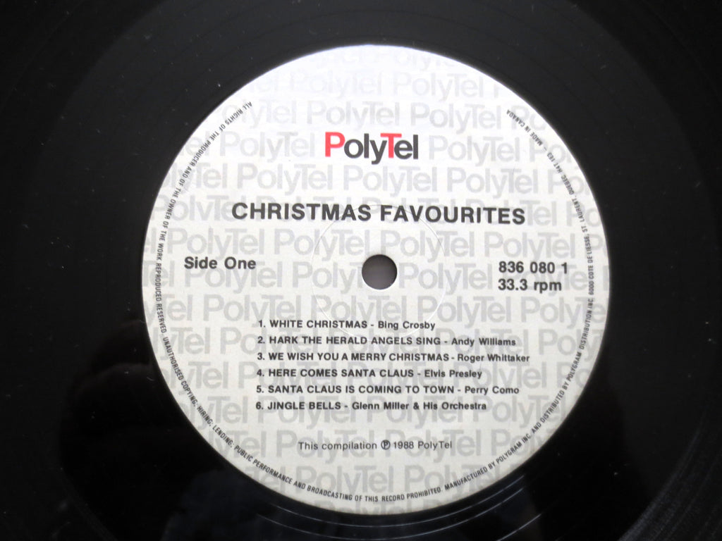 CHRISTMAS FAVORITES, 2 Disc Set, 1988 Recording, Bing Crosby Lp, Burl Ives Vinyl, White Christmas