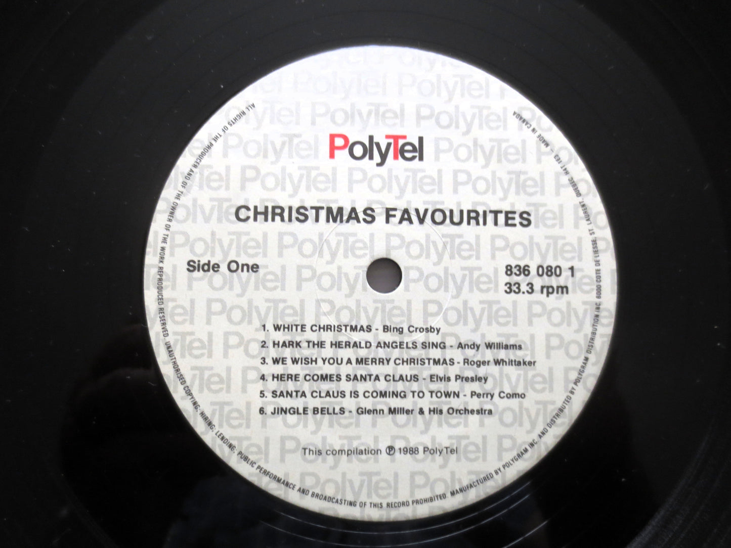 CHRISTMAS FAVORITES, 2 Disc Set, 1988 Recording, Bing Crosby Lp, Burl Ives Vinyl, White Christmas