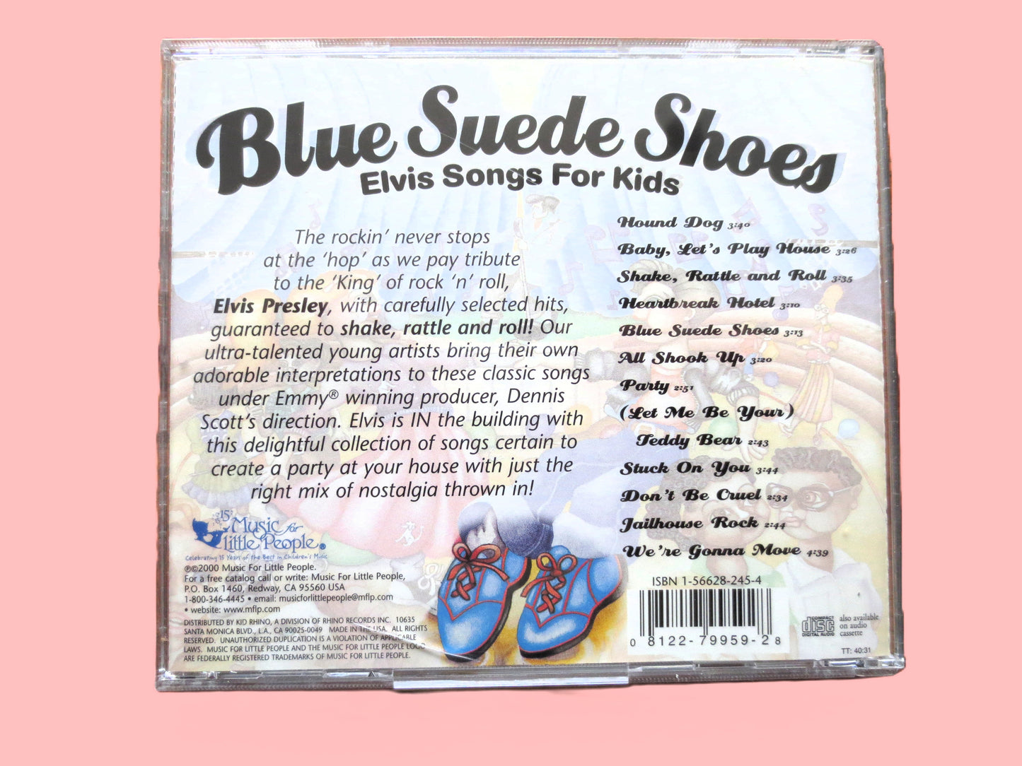 ELVIS SONGS for KIDS, Blue Swede Shoes, Children's Cd, Kids Music, 2000 Compact Disc