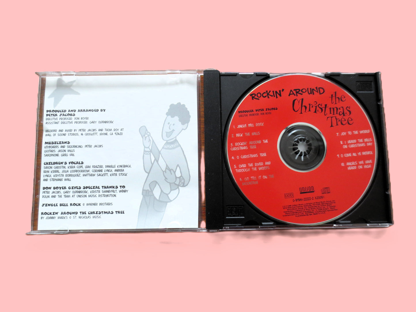 ROCKIN' Around the CHRISTMAS TREE, Children's Cd, Vintage Cd, Kids Compact Disc