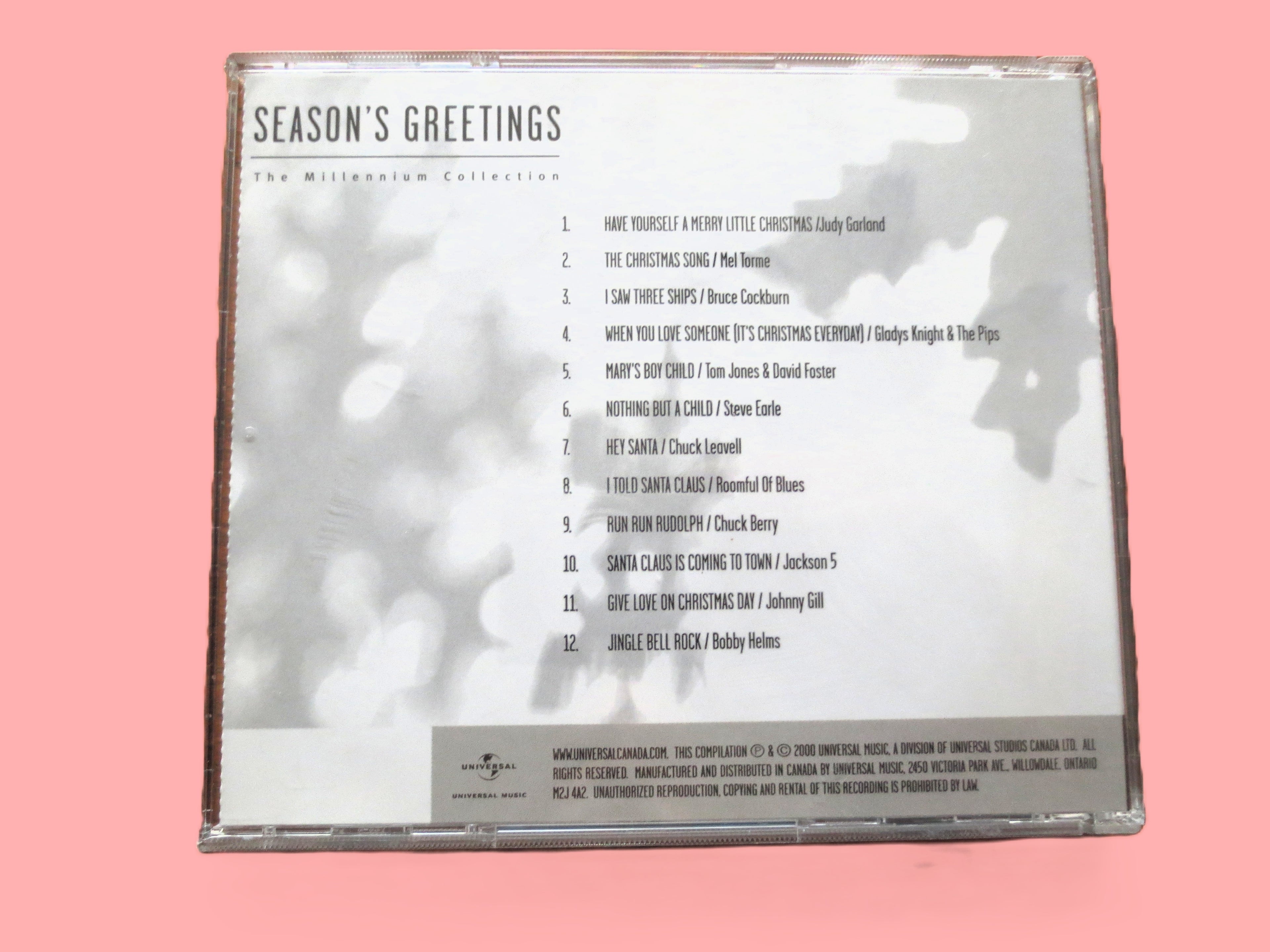 CHRISTMAS Cd, SEASON'S GREETINGS, 20th Century Masters, Disc 2, 2000 Recording, Vintage Cd