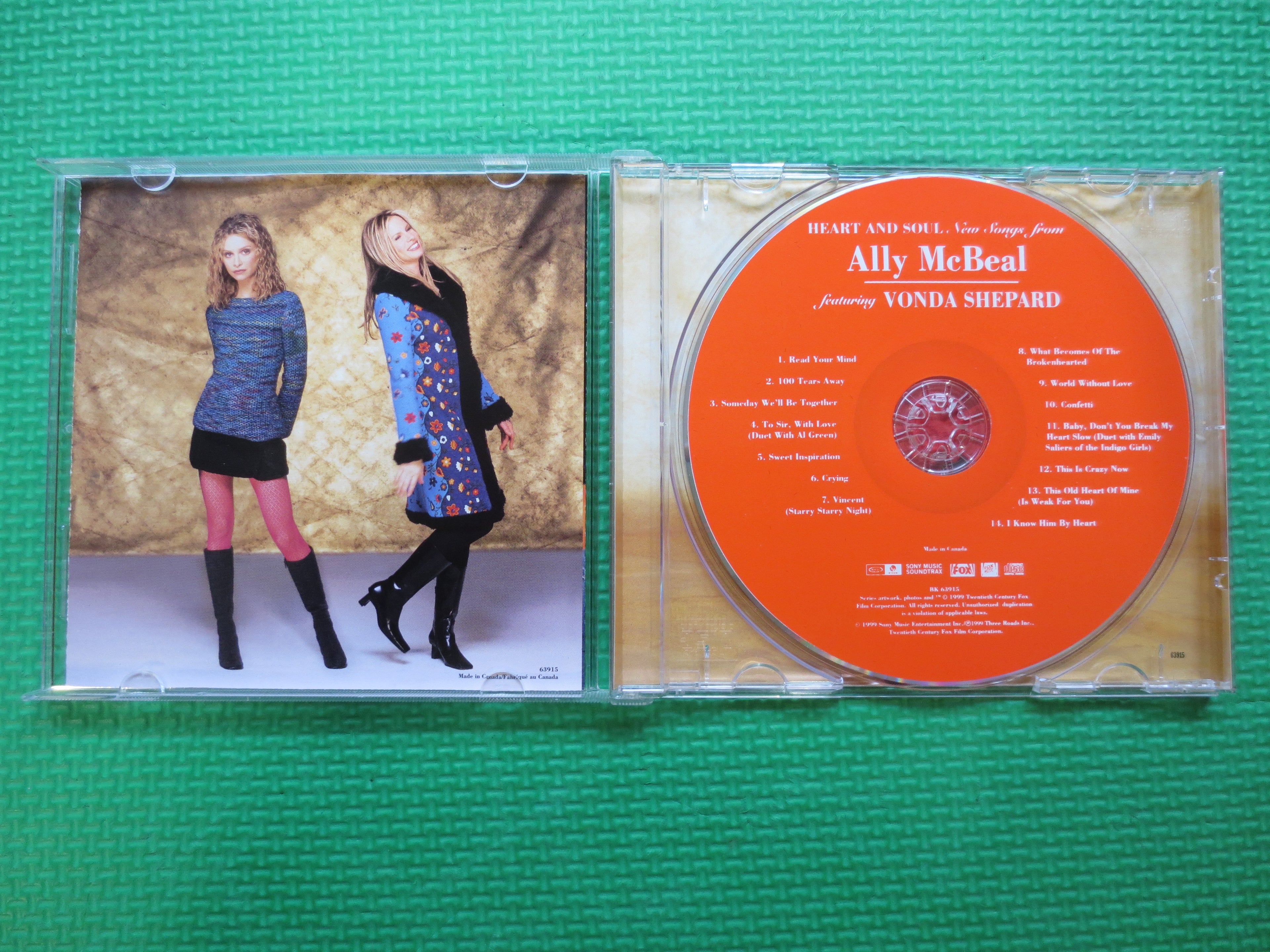ALLY McBEAL, New Songs, Vonda Sheppard, 1998 Compact Disc, Vintage Cd