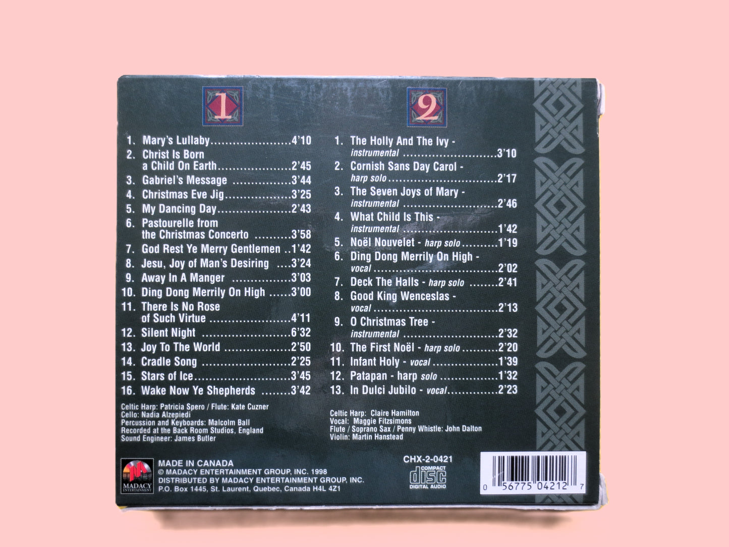 CELTIC CHRISTMAS, 2 Cd Boxed Set, CHRISTMAS Music, Yuletide Songs